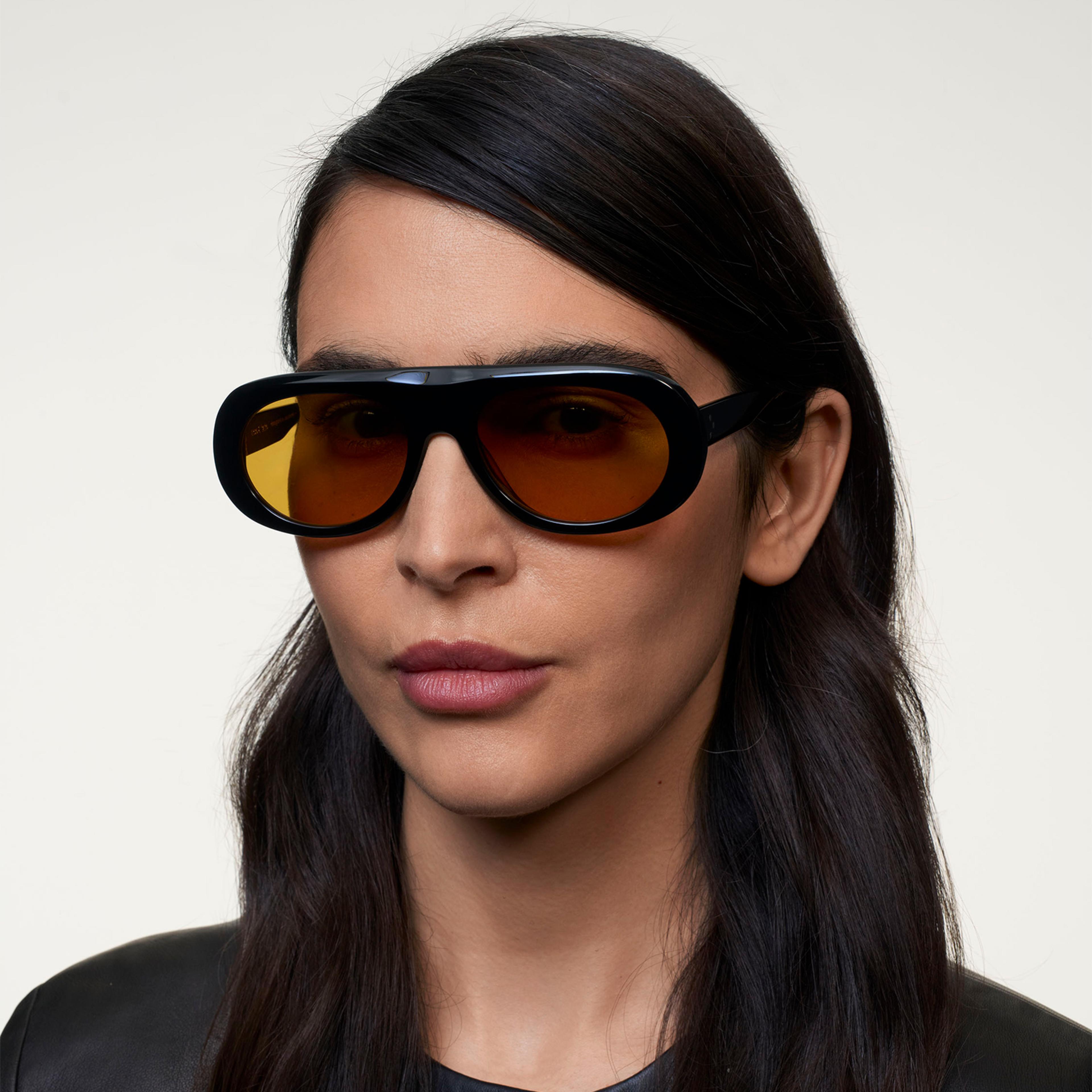 Ace & Tate Sonnenbrillen | Rund Acetat in Schwarz