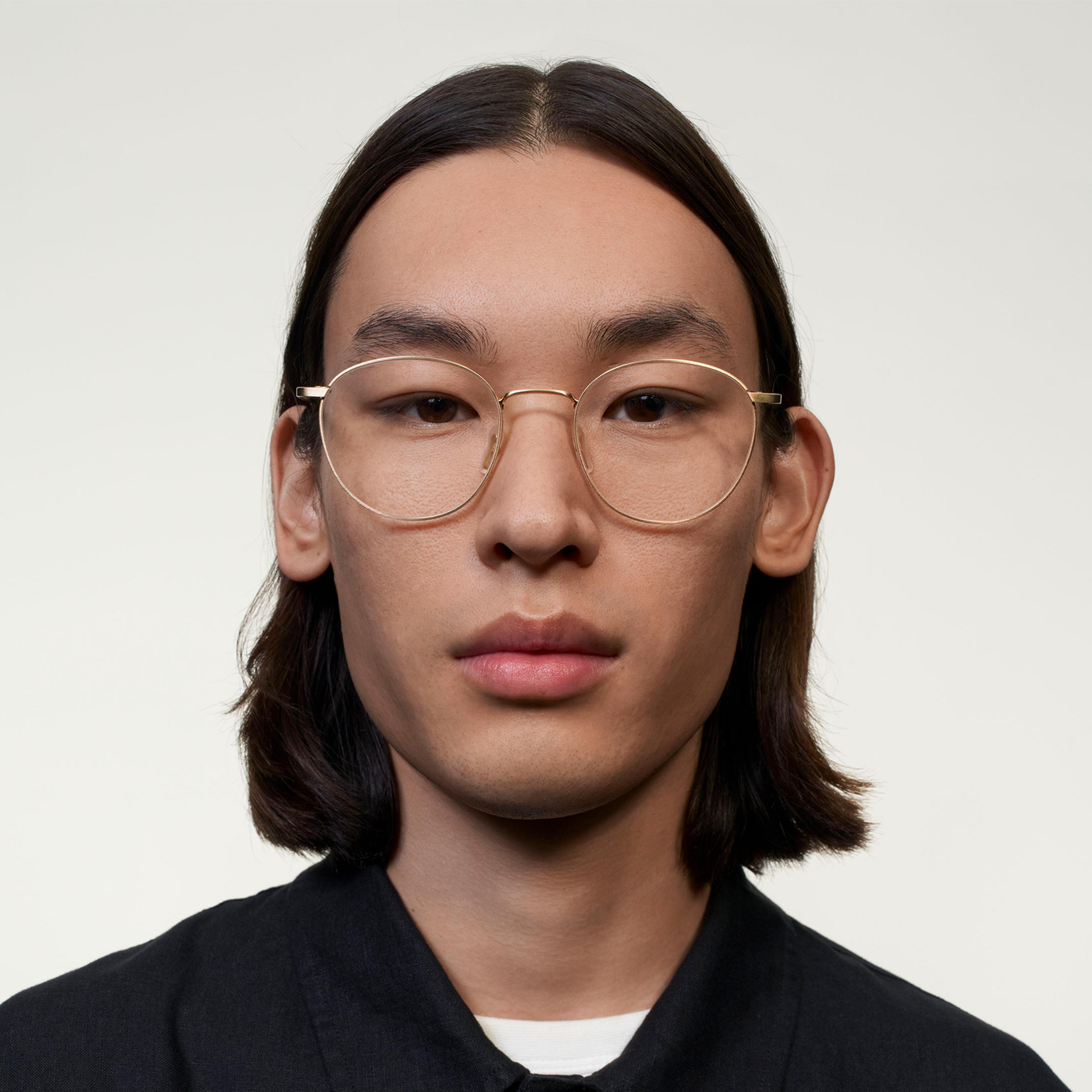 Ace & Tate Glasses | Round Metal in Gold