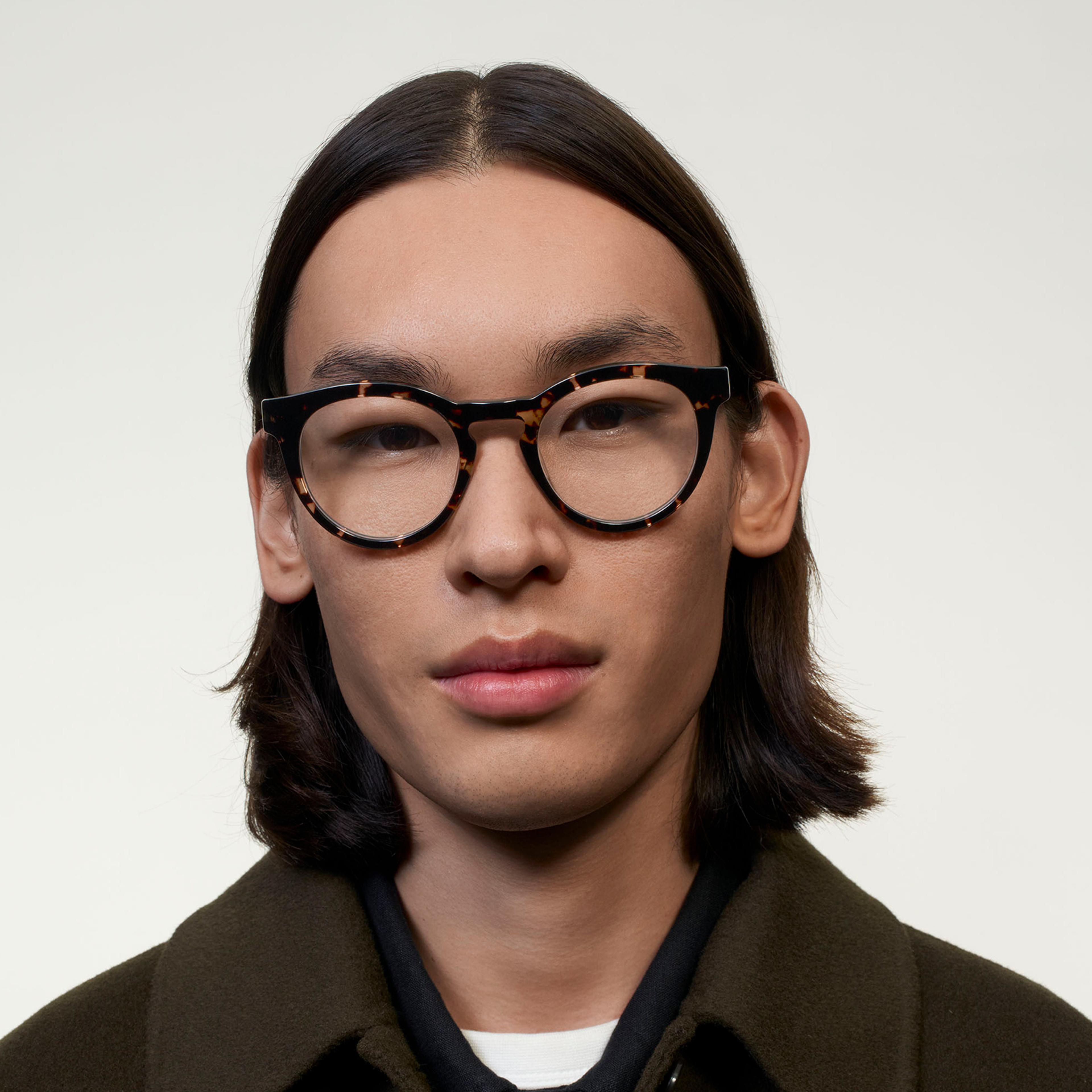 Ace & Tate Glasses | Round Acetate in Brown