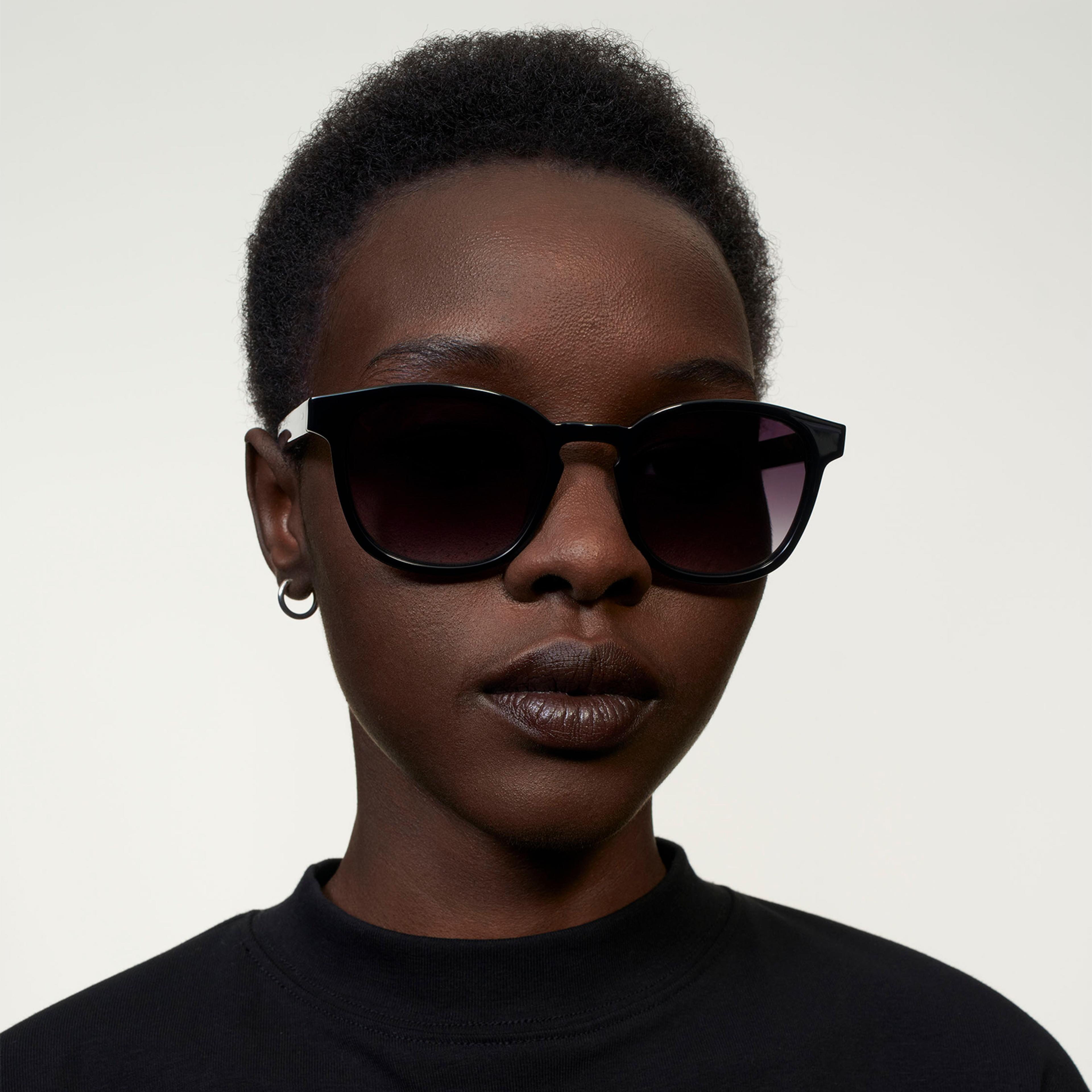 Ace & Tate Sunglasses | Square Acetate in Black