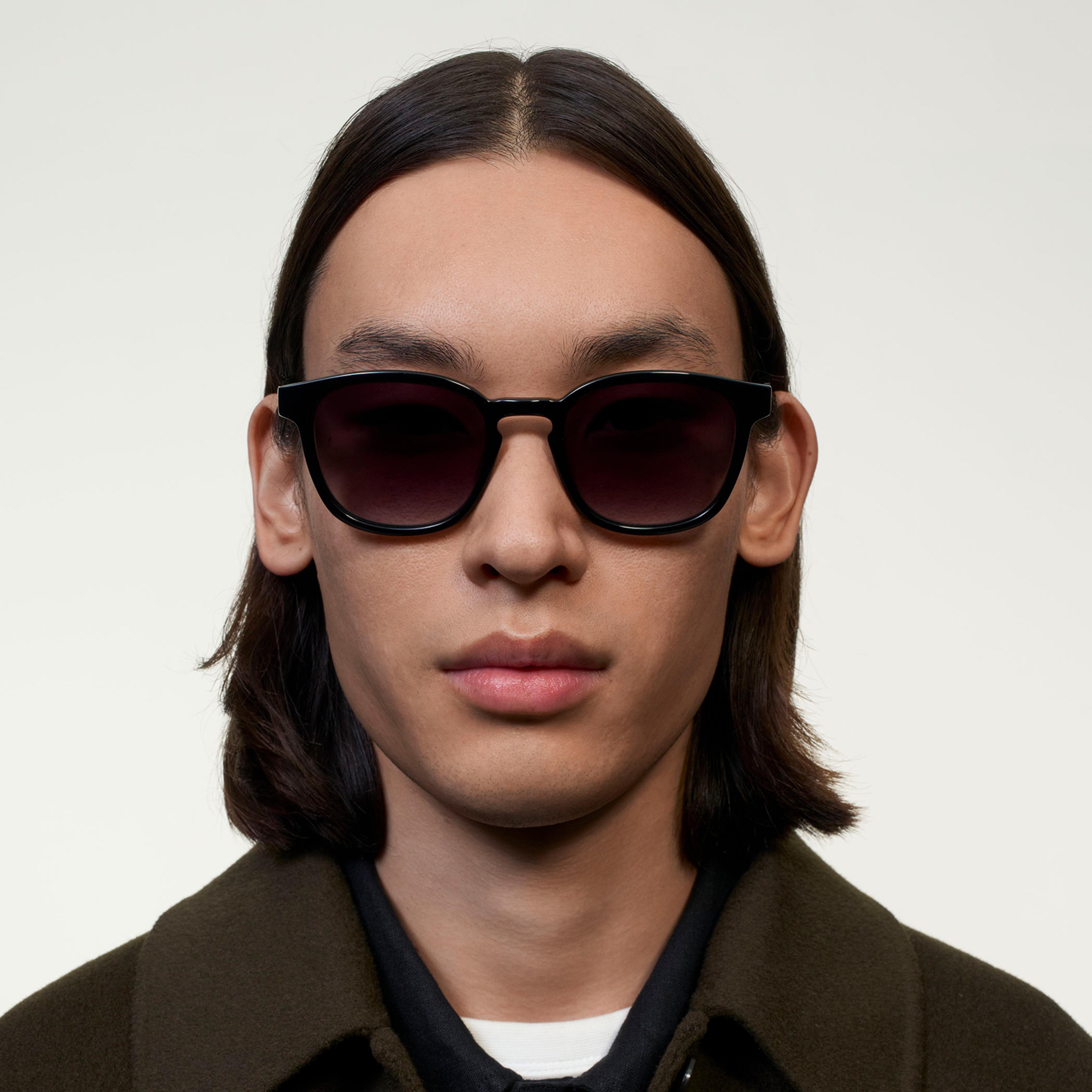 Ace & Tate Sunglasses | Square Acetate in Black