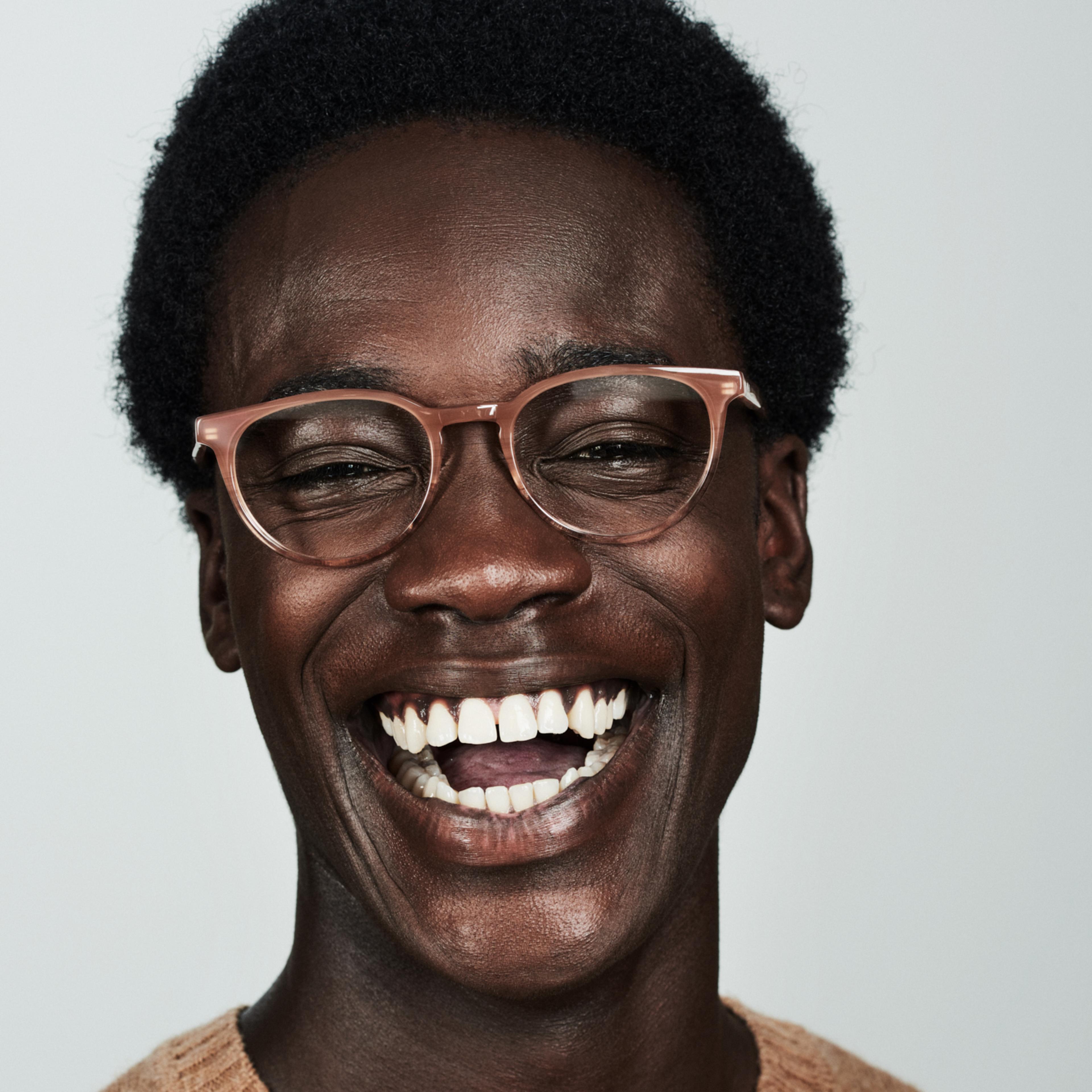 Ace & Tate Glasses | Oval Acetate in Beige, Pink