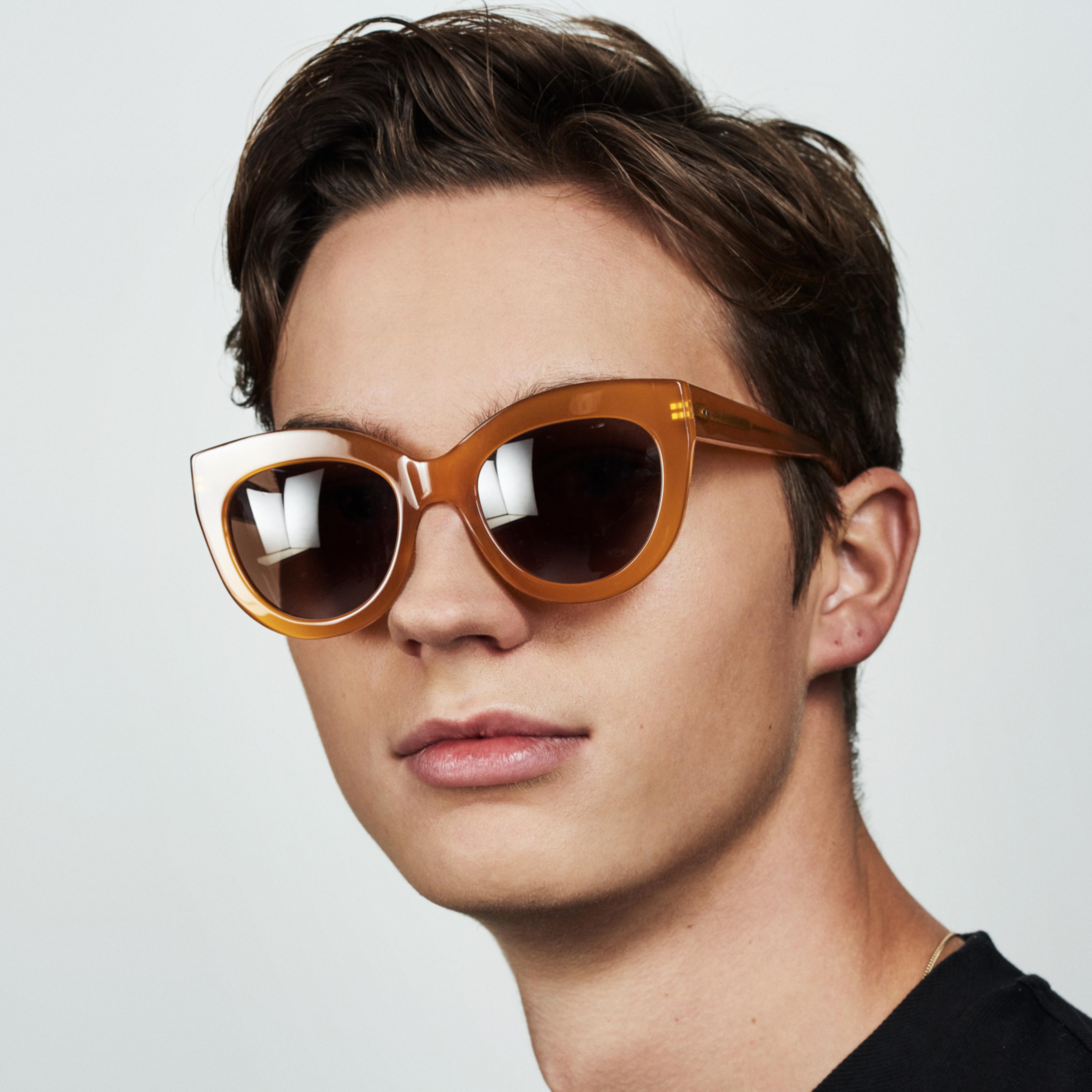 Ace & Tate Sunglasses |  Acetate in Brown, Orange, Yellow
