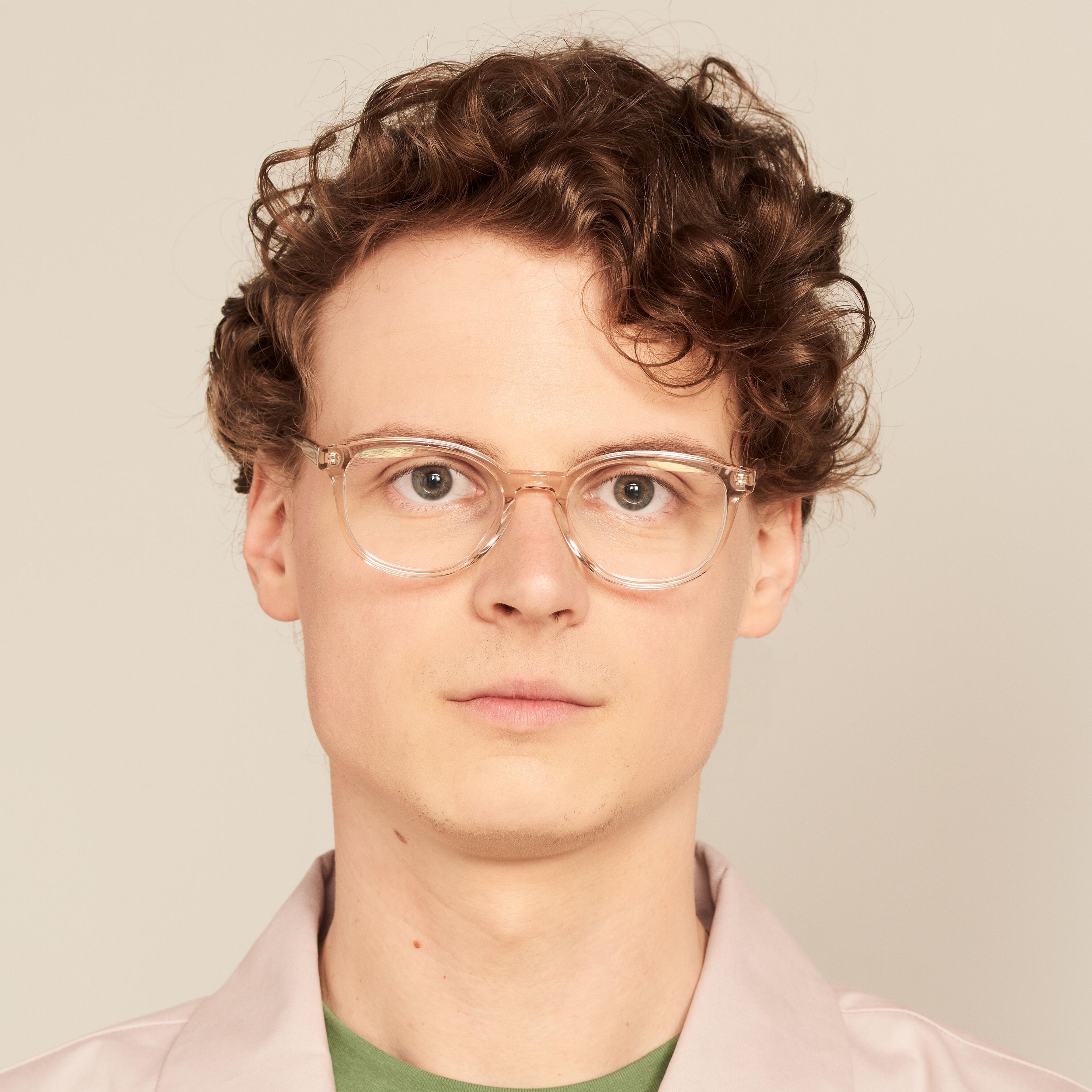 Ace & Tate Glasses | Oval Acetate in Grey, Pink