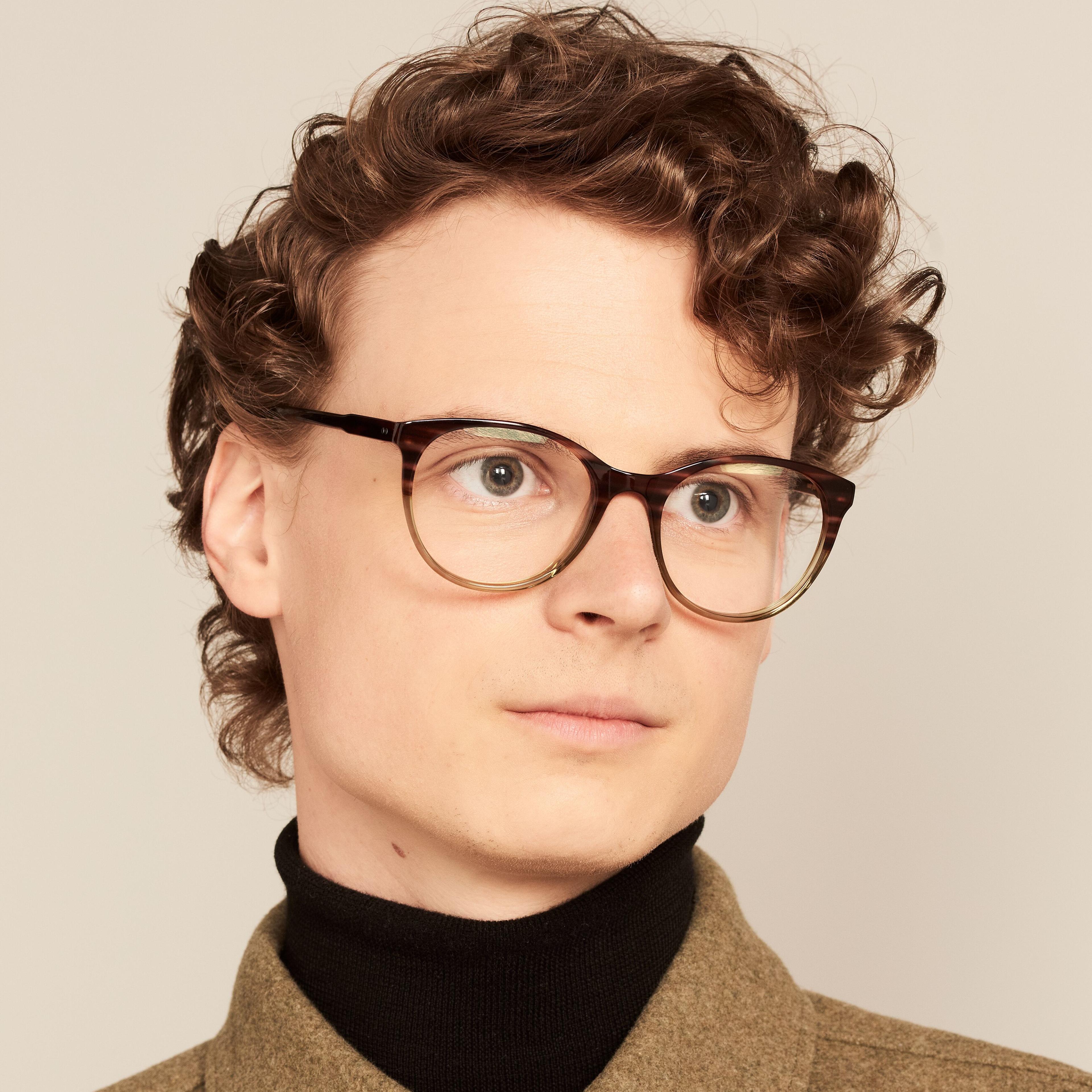 Ace & Tate Glasses | Round Acetate in Brown, Green