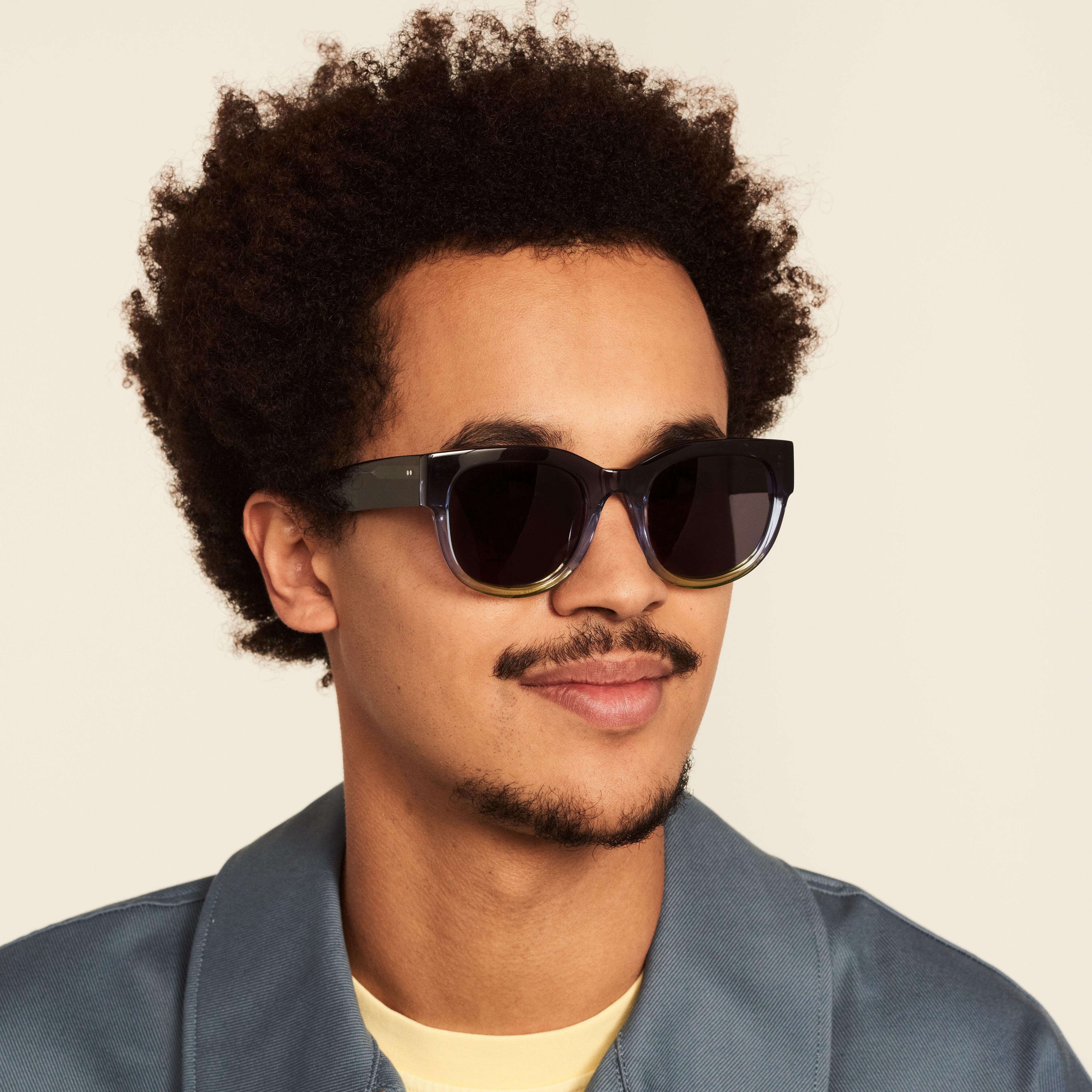 Ace & Tate Sunglasses | Round Acetate in Blue, Yellow