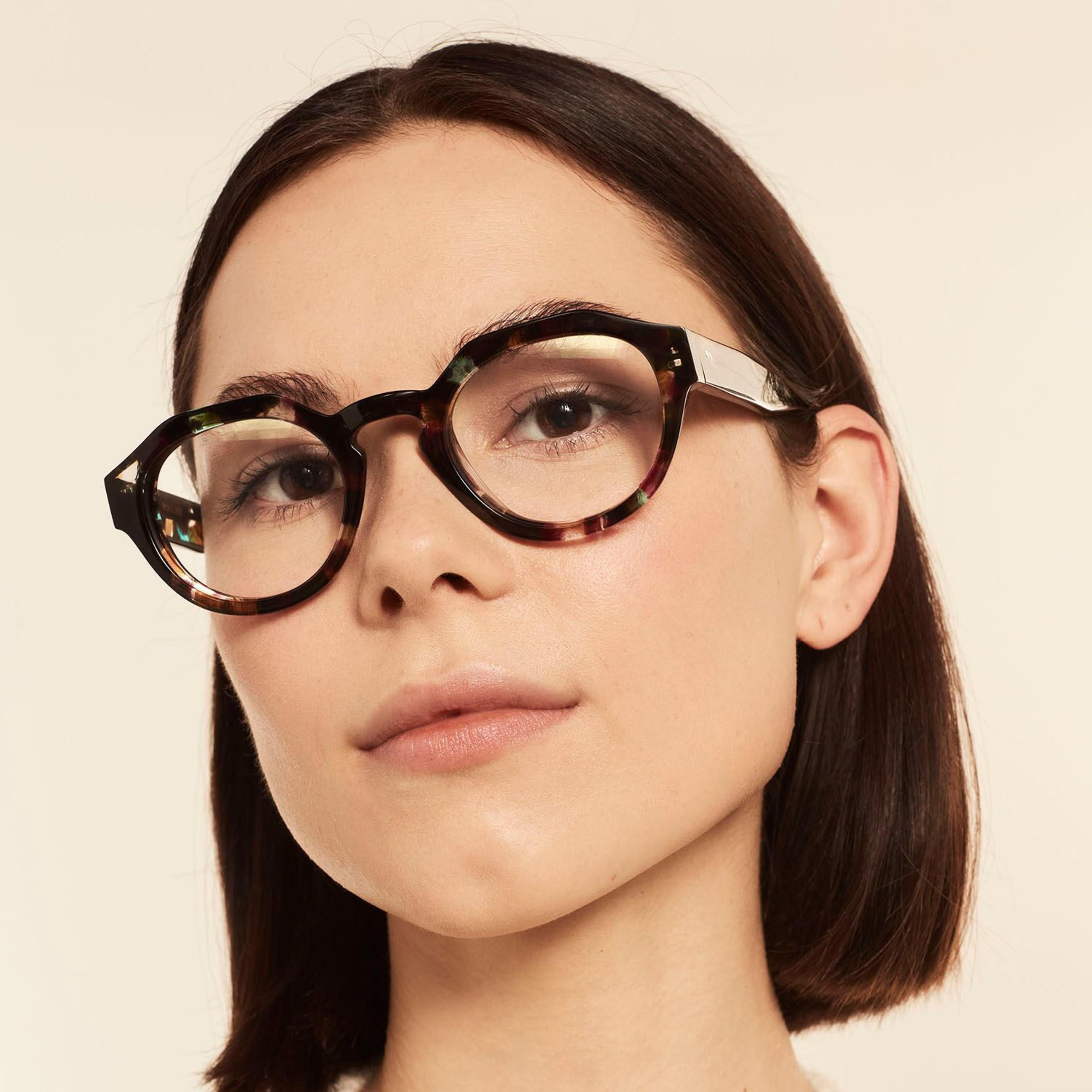 Ace & Tate Glasses | Round Acetate in Black, Blue, Brown, Pink