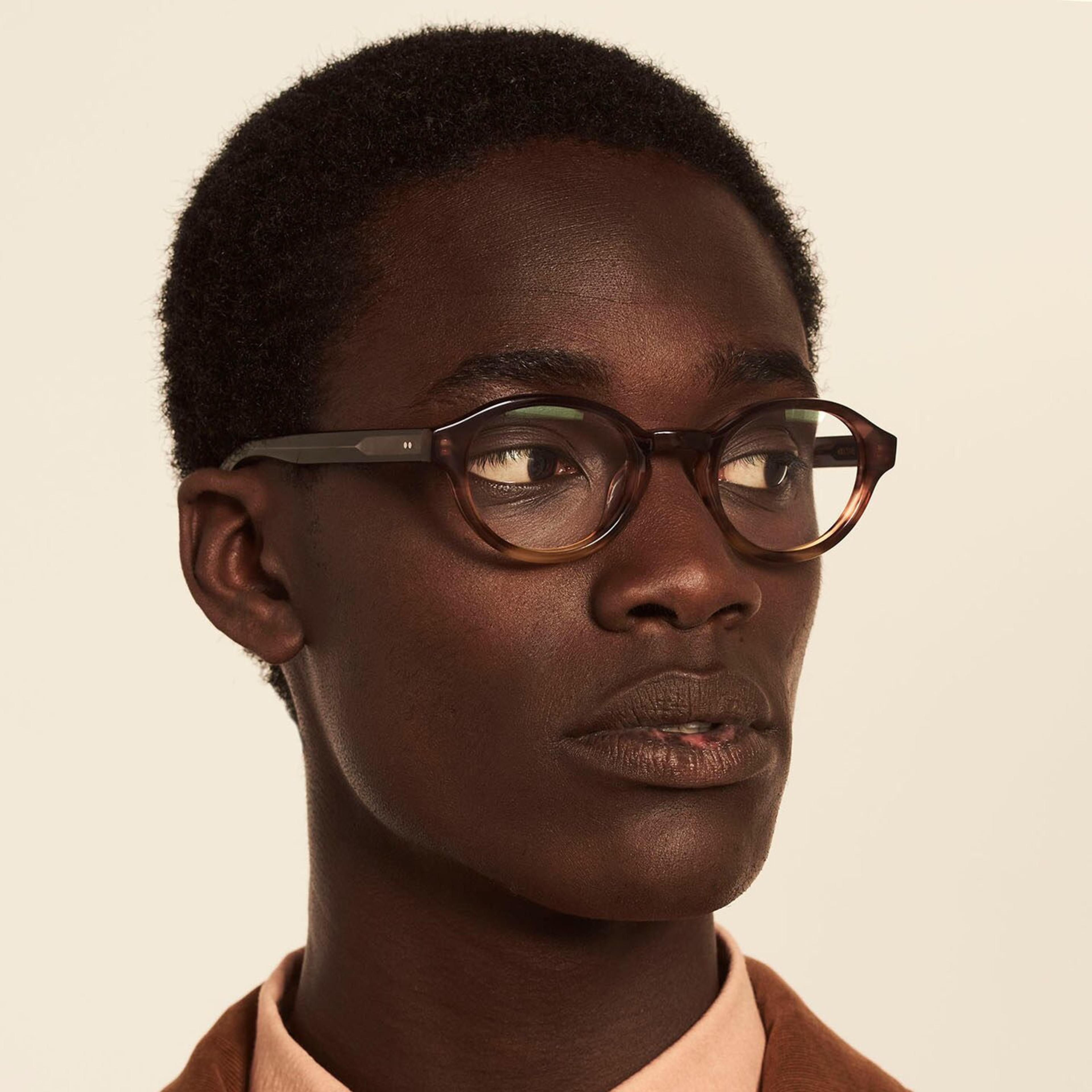 Ace & Tate Glasses | oval Acetate in Brown, Grey, Orange