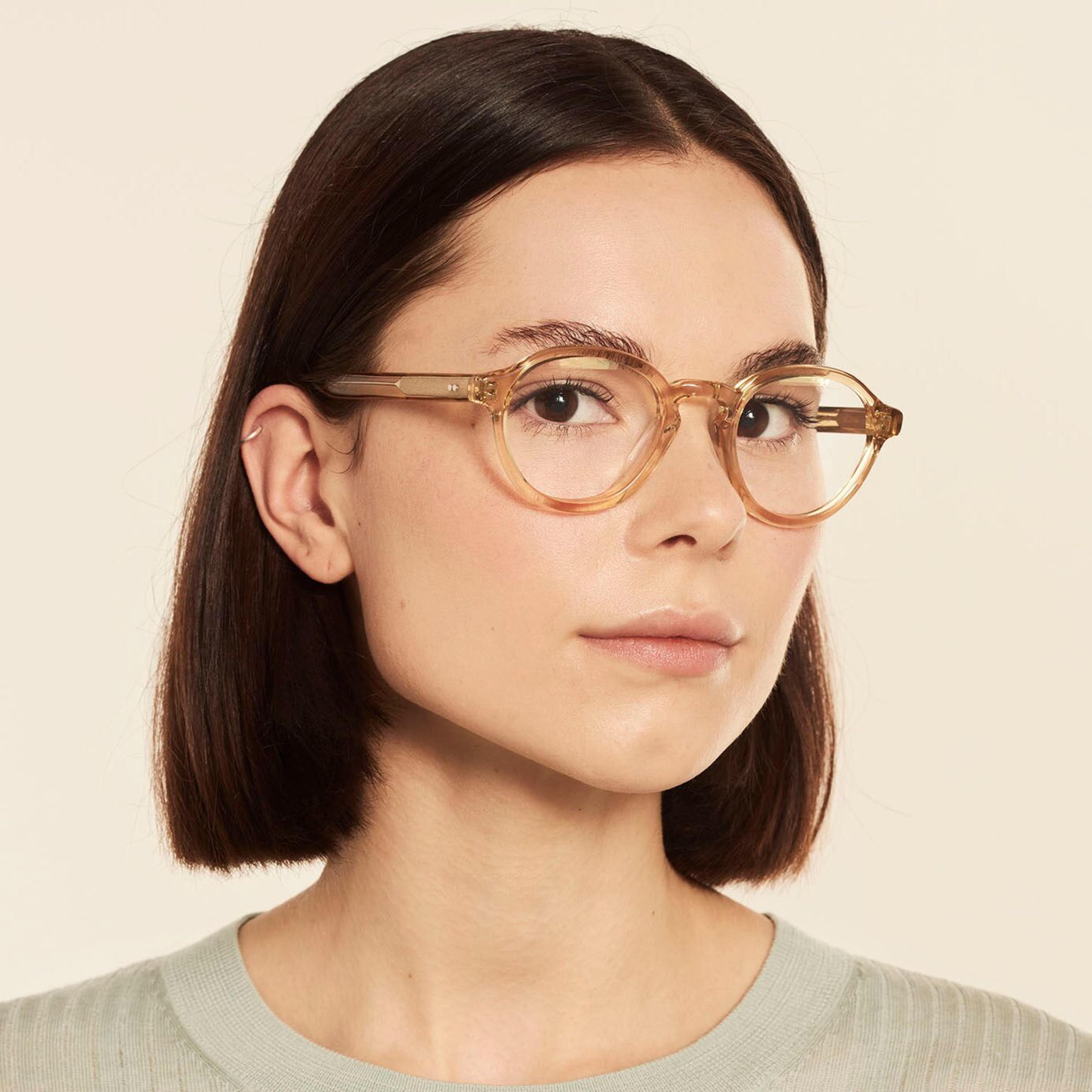 Ace & Tate Glasses | Round Acetate in Yellow