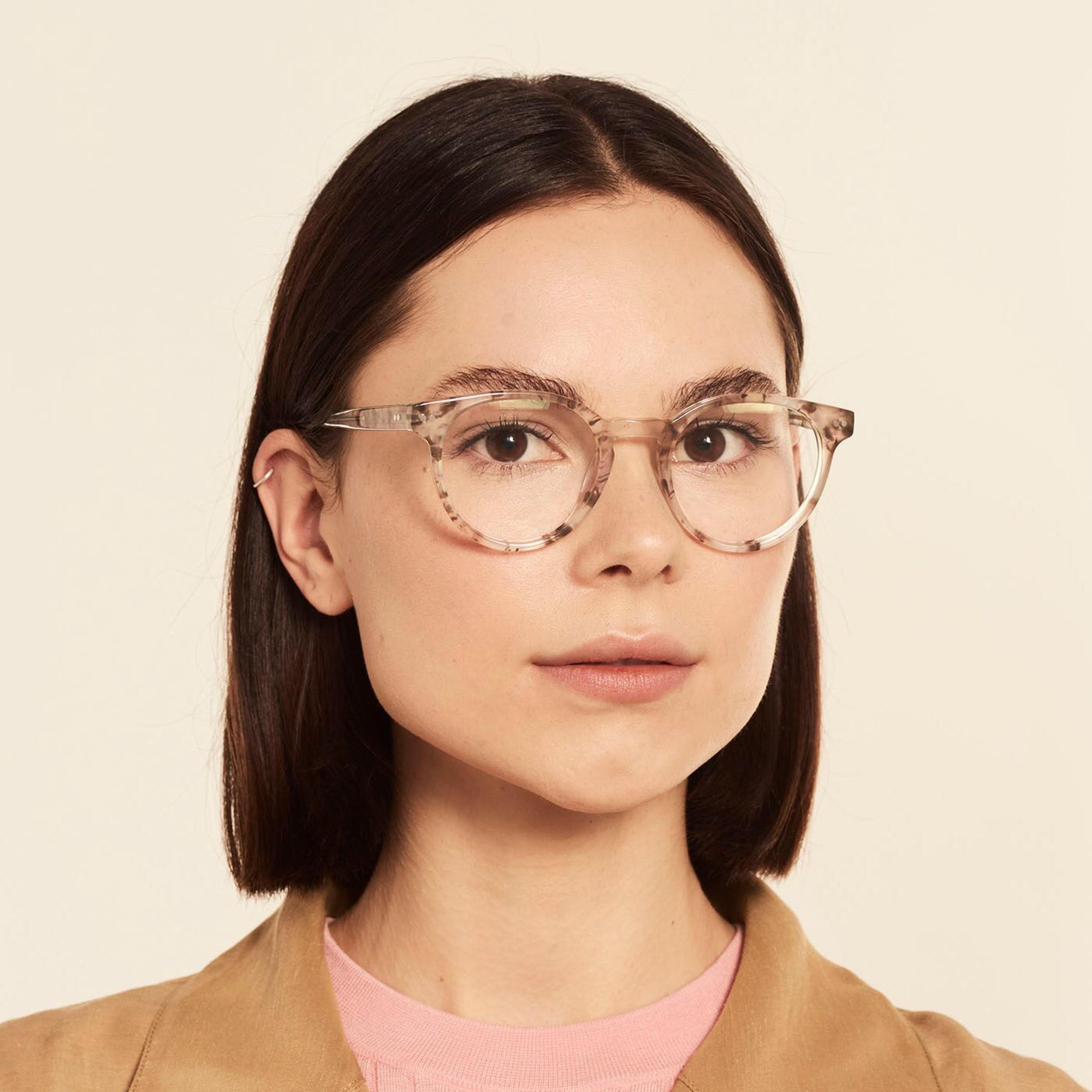 Ace & Tate Glasses | Round Acetate in Brown, Grey, White