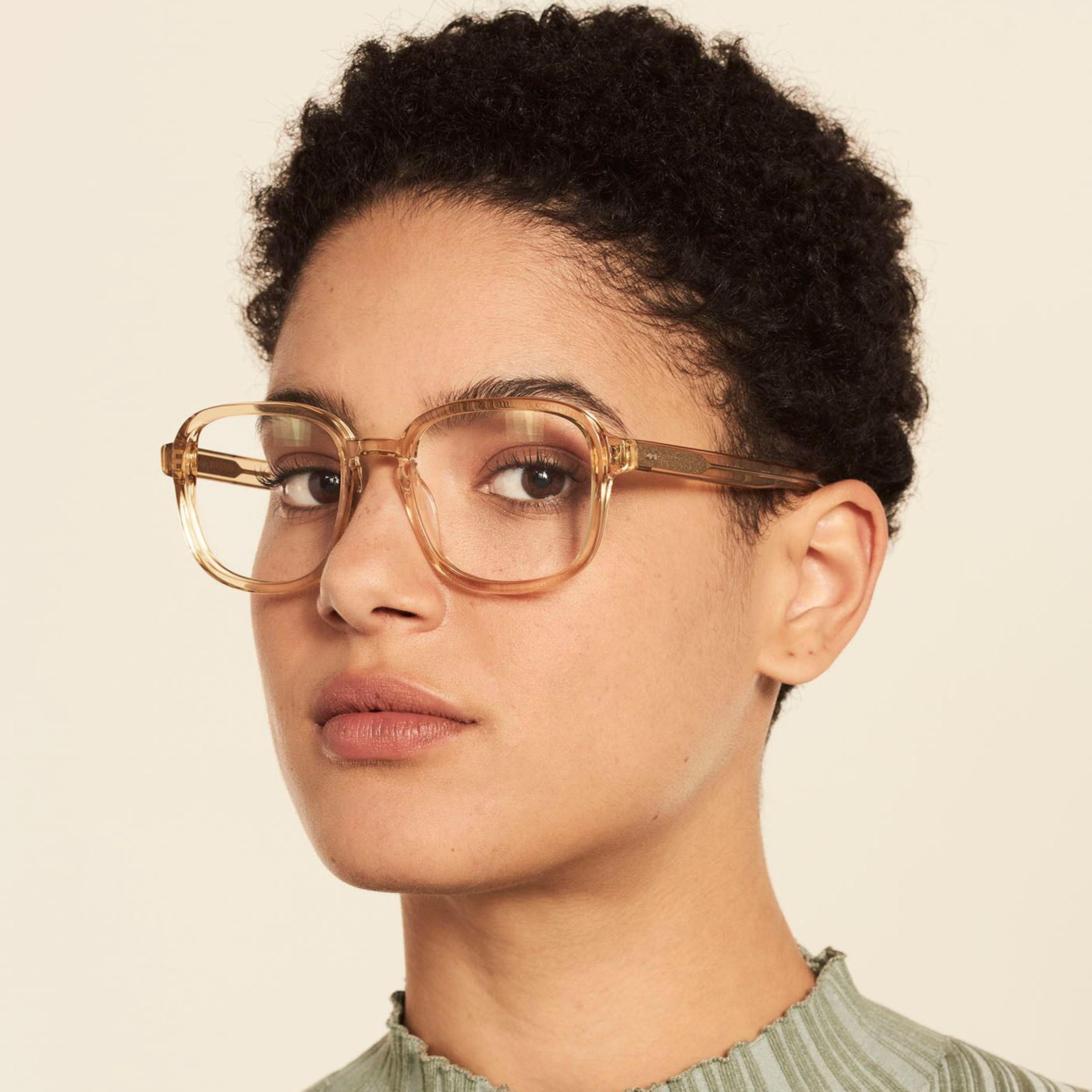 Ace & Tate Glasses | Square Acetate in Yellow