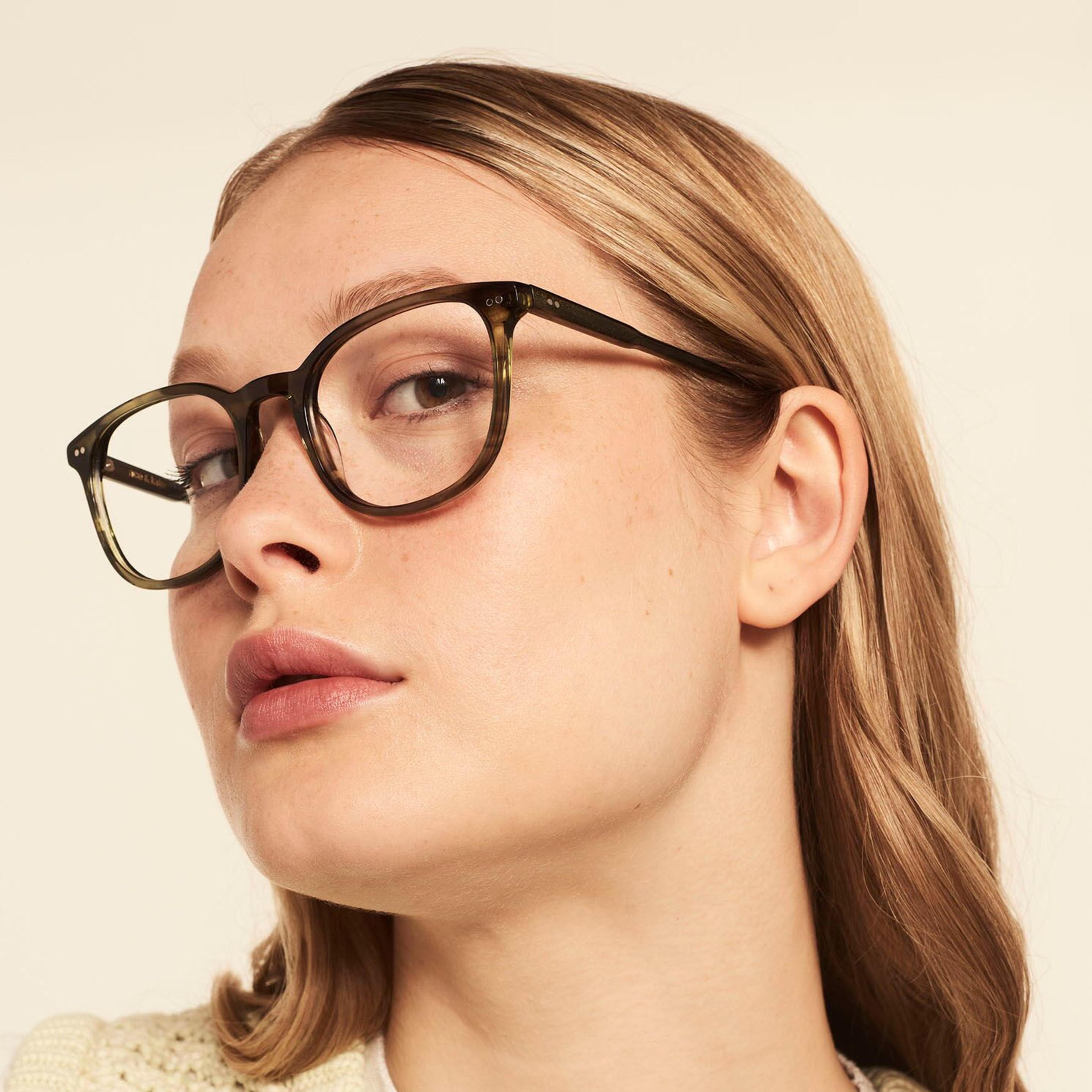 Ace & Tate Glasses | Round Acetate in Green