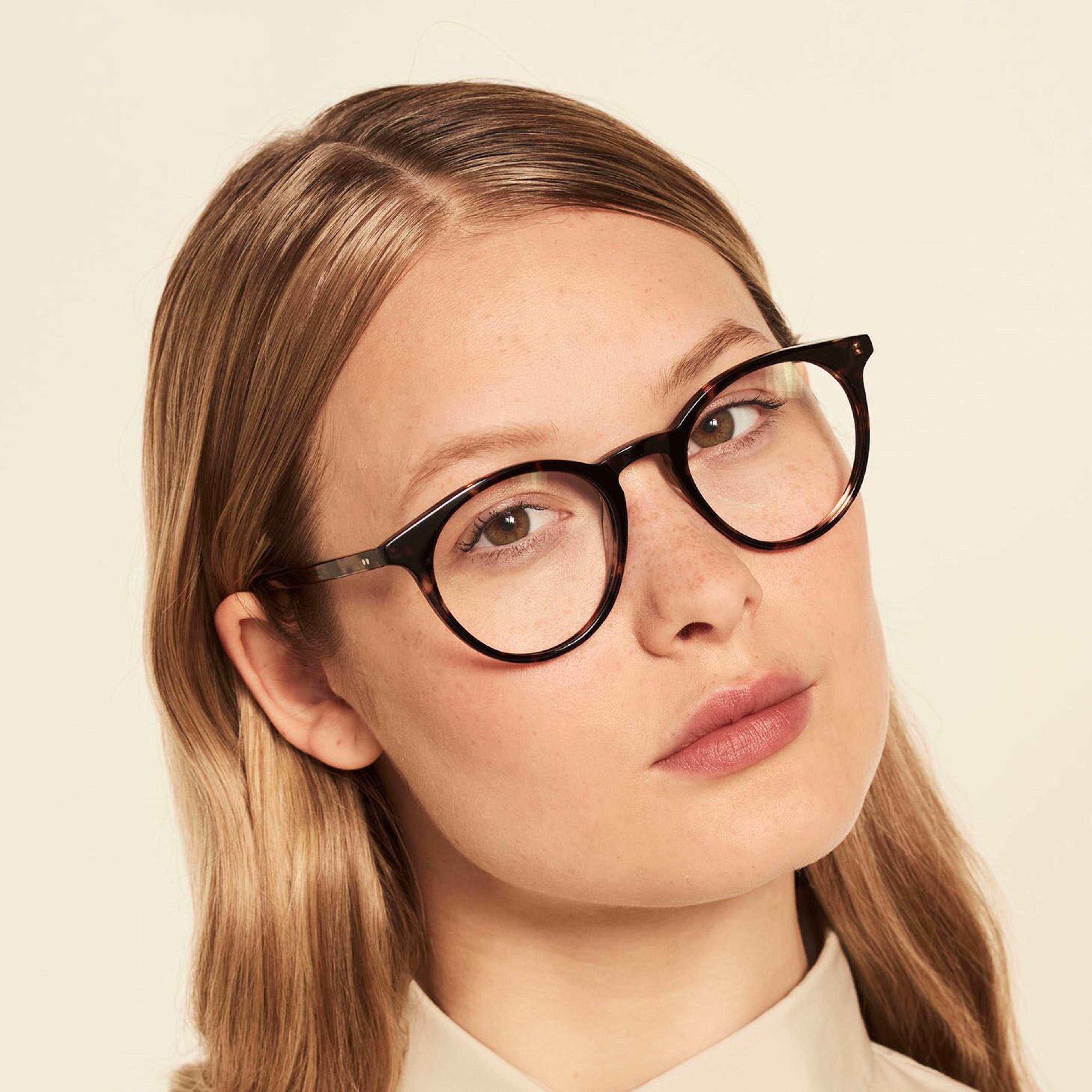 Ace & Tate Glasses | Round Acetate in Brown