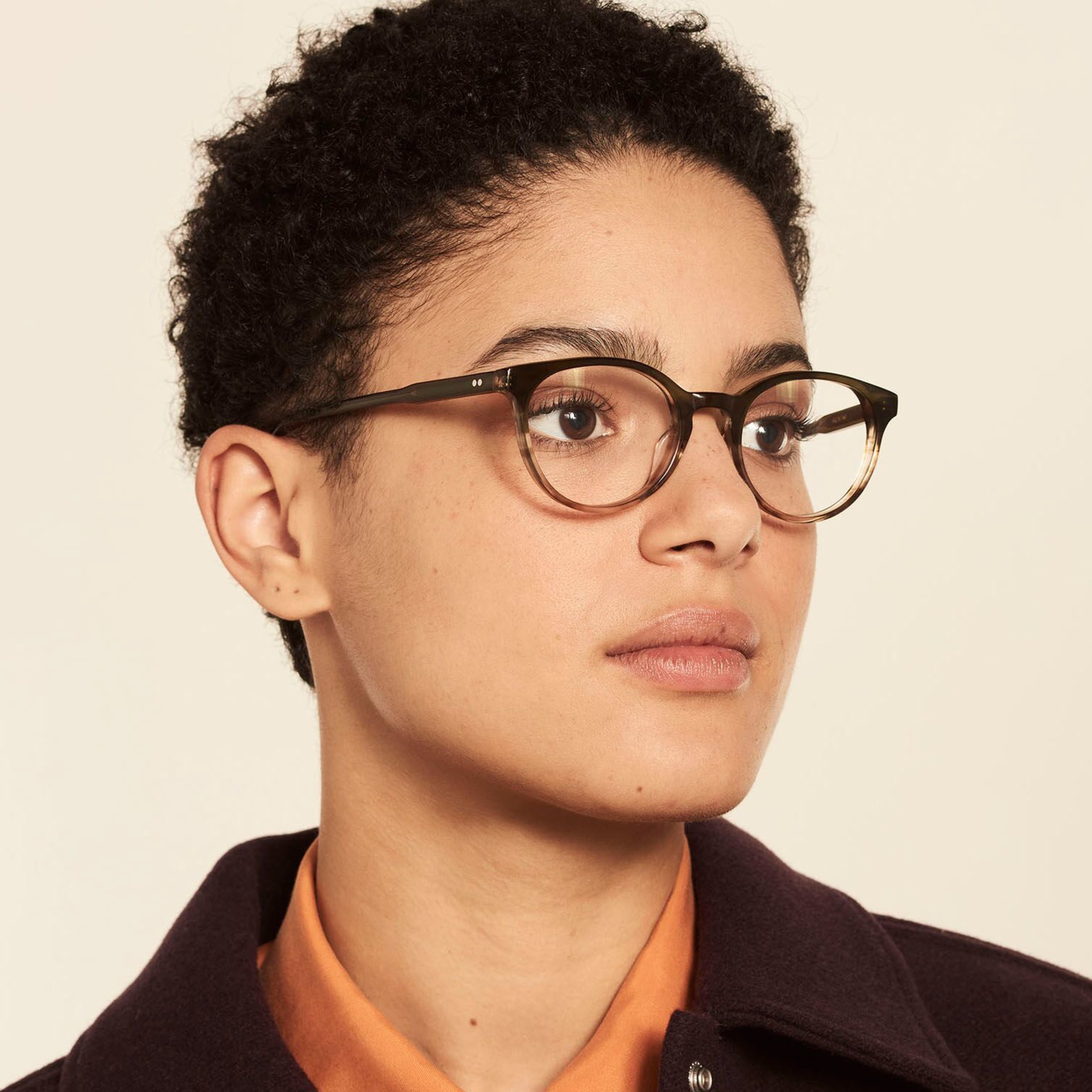 Ace & Tate Glasses | round acetate in Green, Brown