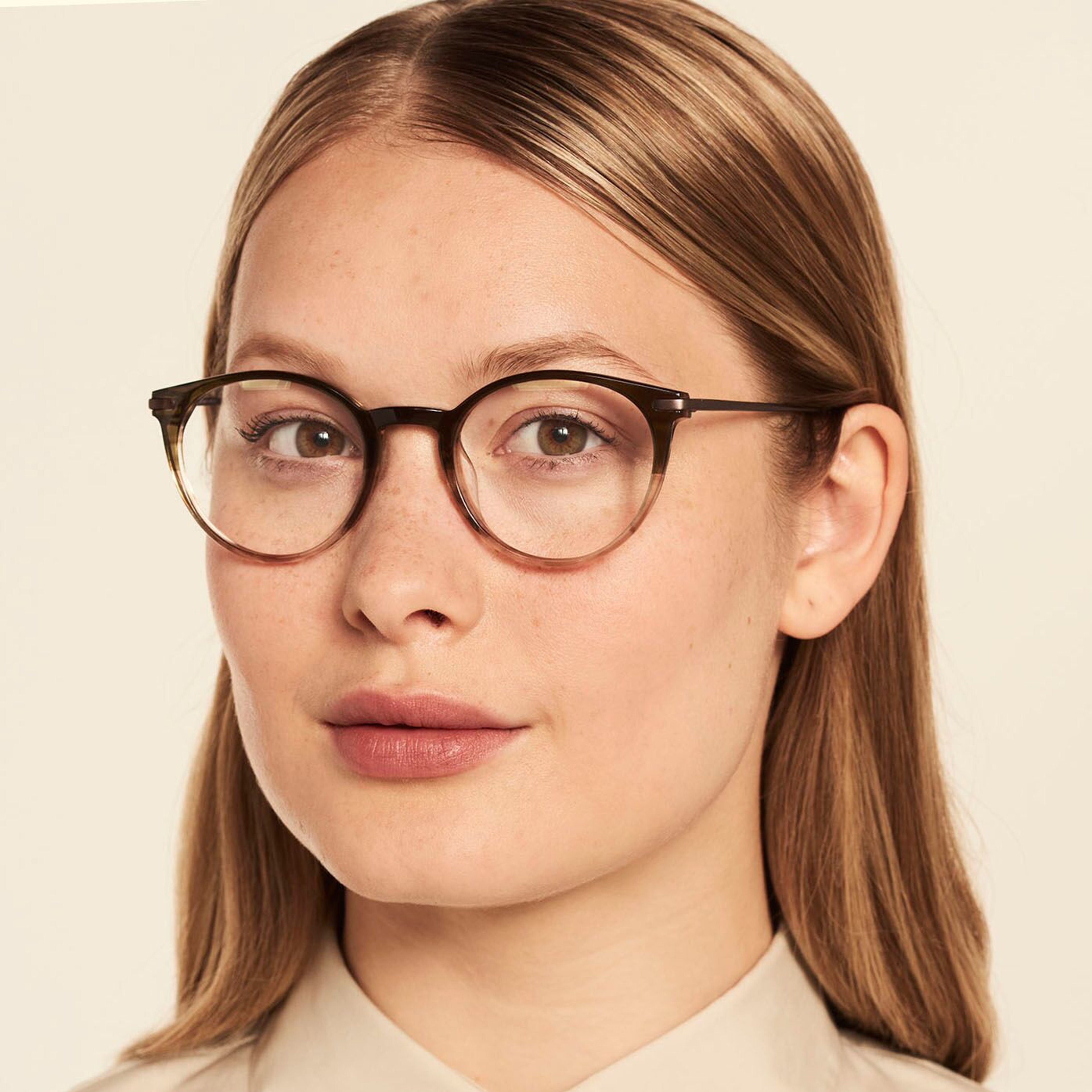Ace & Tate Glasses | round acetate in Brown, Green