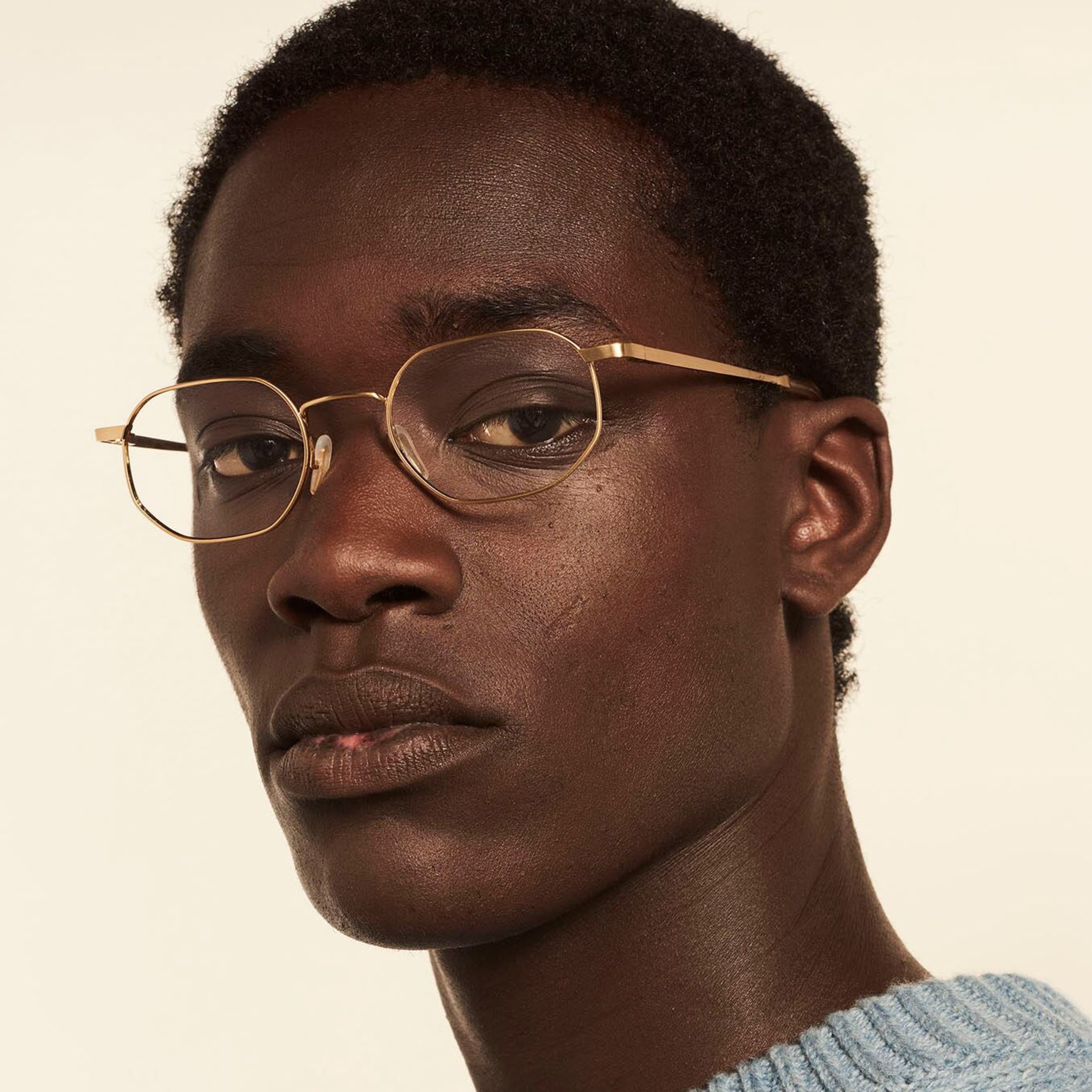 Ace & Tate Glasses | rectangle metal in Gold