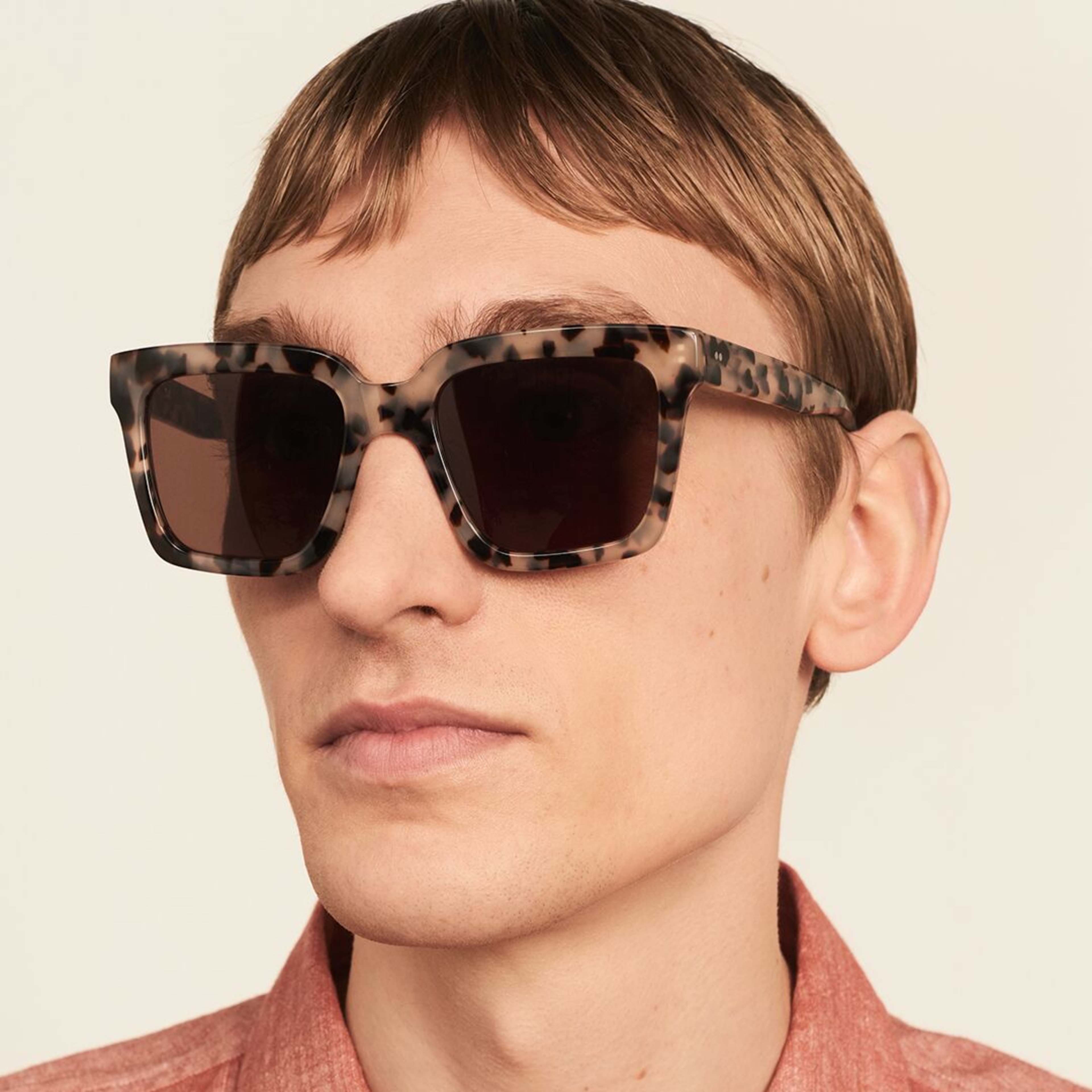 Ace & Tate Solaires |  Acétate in Beige, Marron