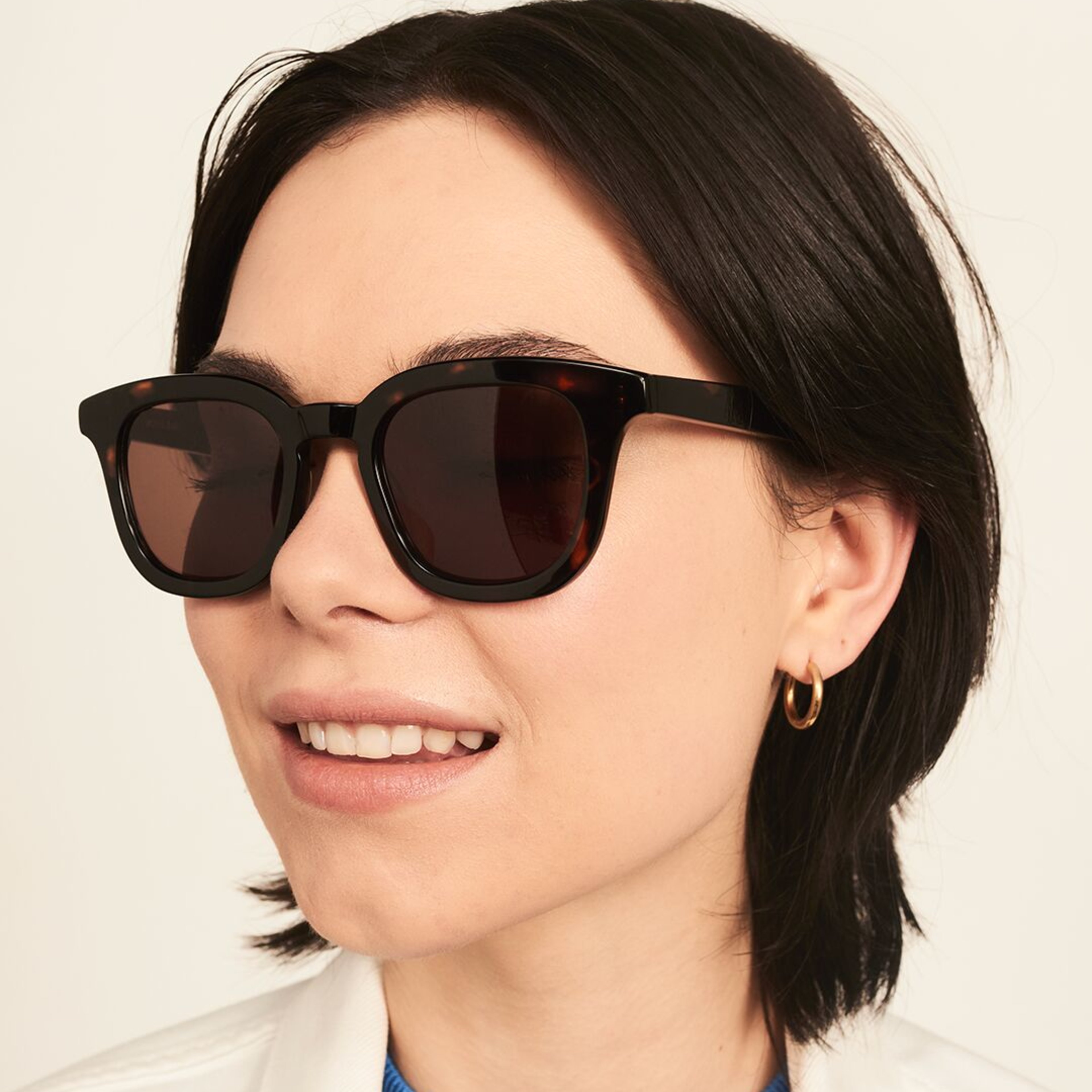 Ace & Tate Solaires | carrée acétate in tortoise