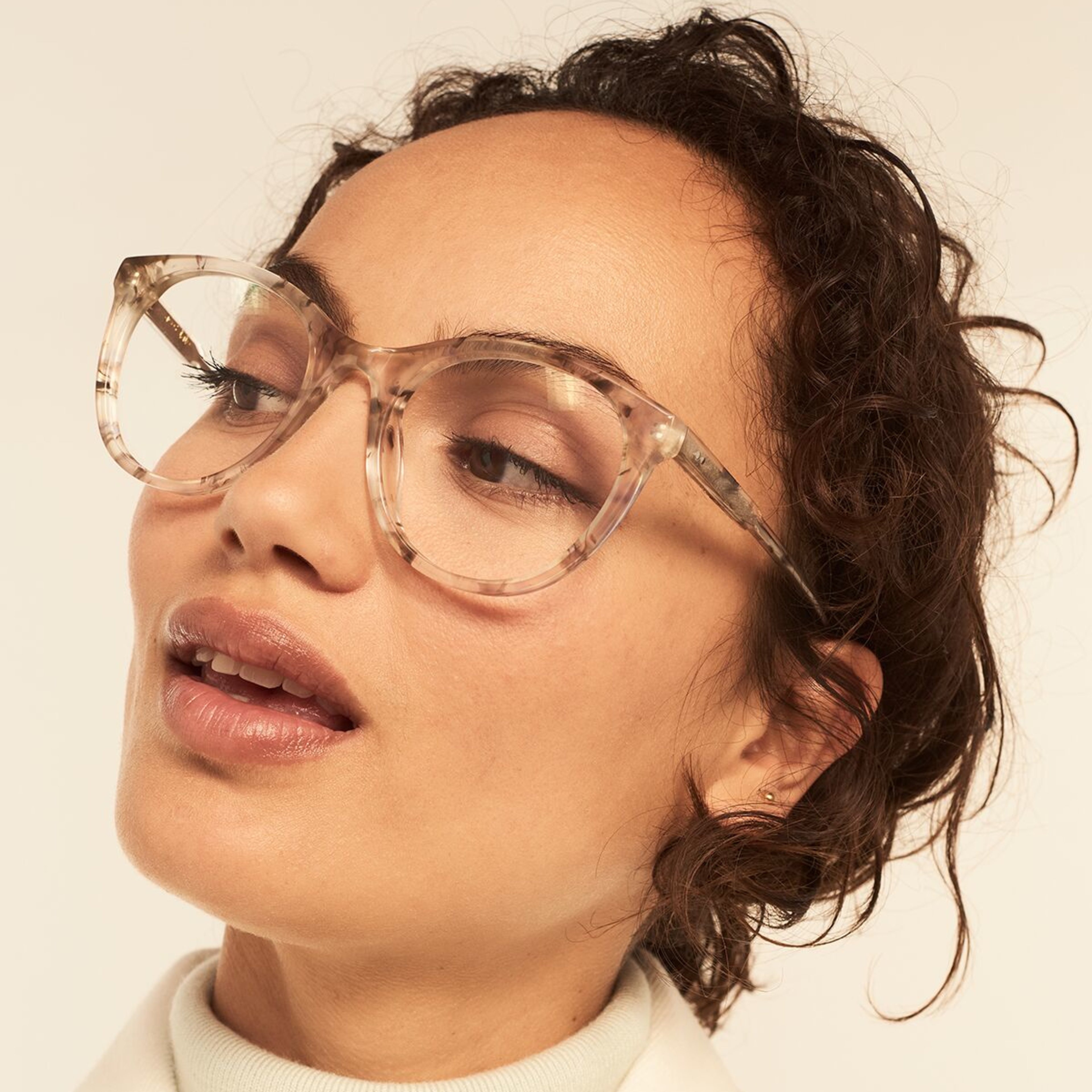 Ace & Tate Glasses | oval acetate in Grey, Brown, White