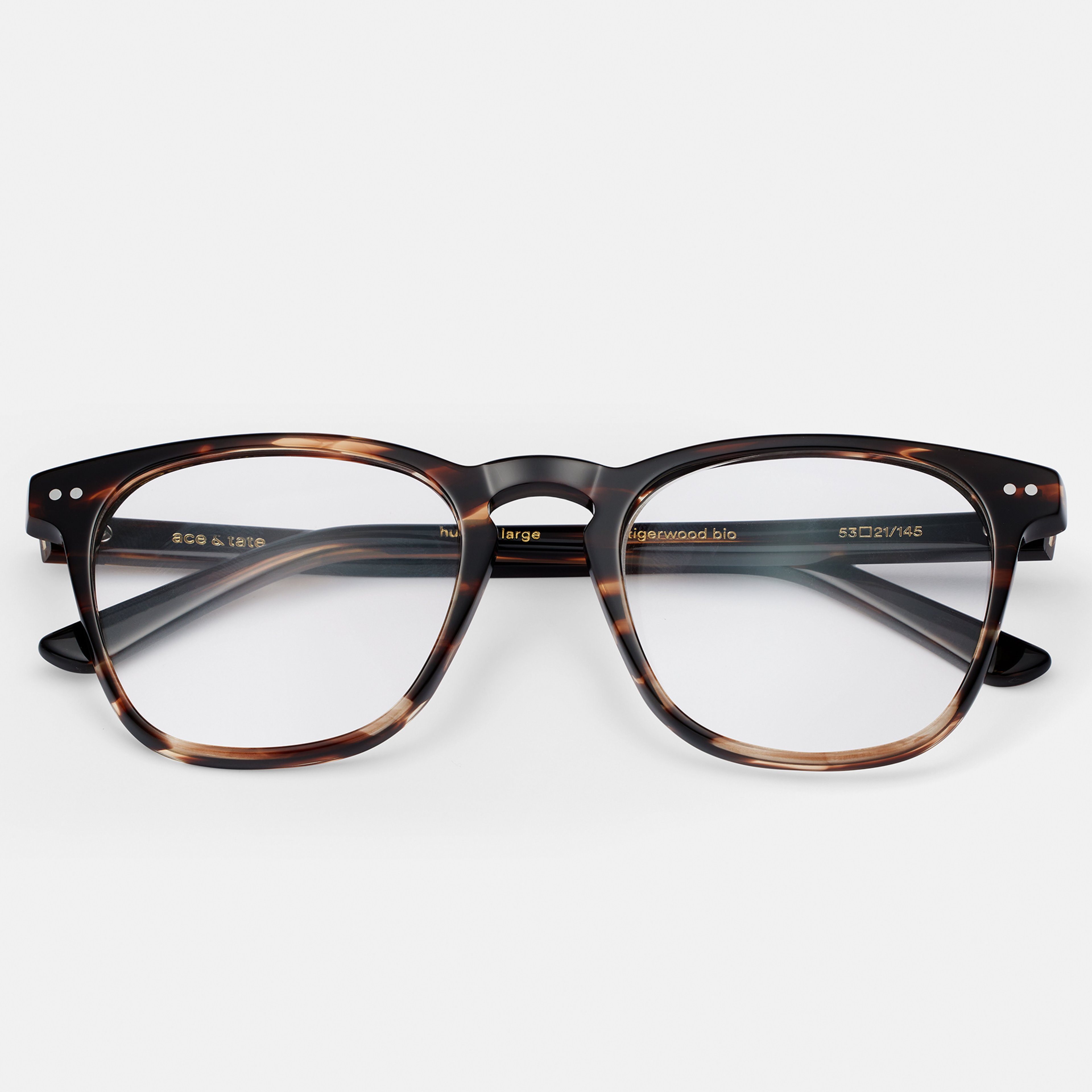 Ace & Tate Glasses | Square Bio acetate in Black, Brown