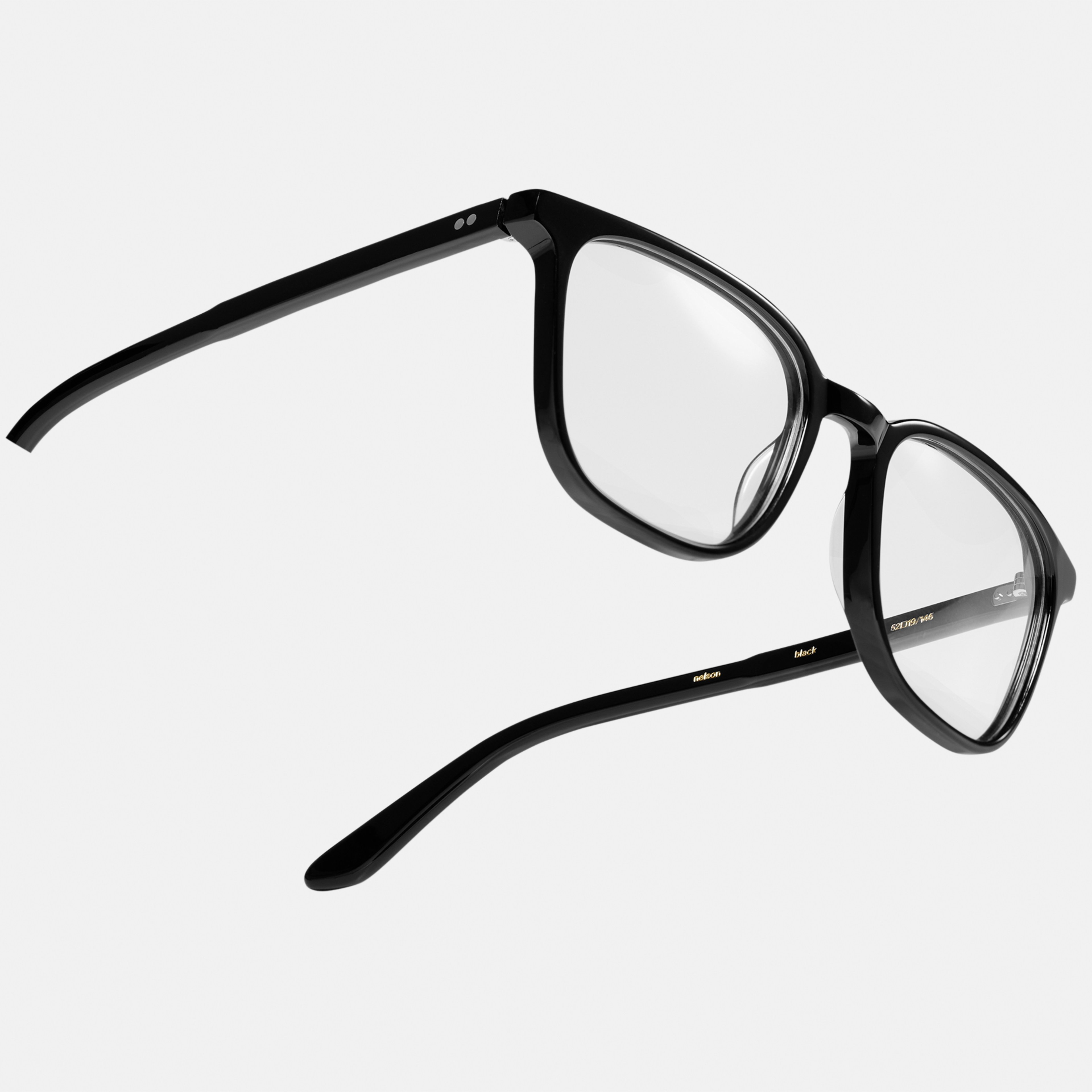 Ace & Tate Glasses | rectangle Acetate in Black