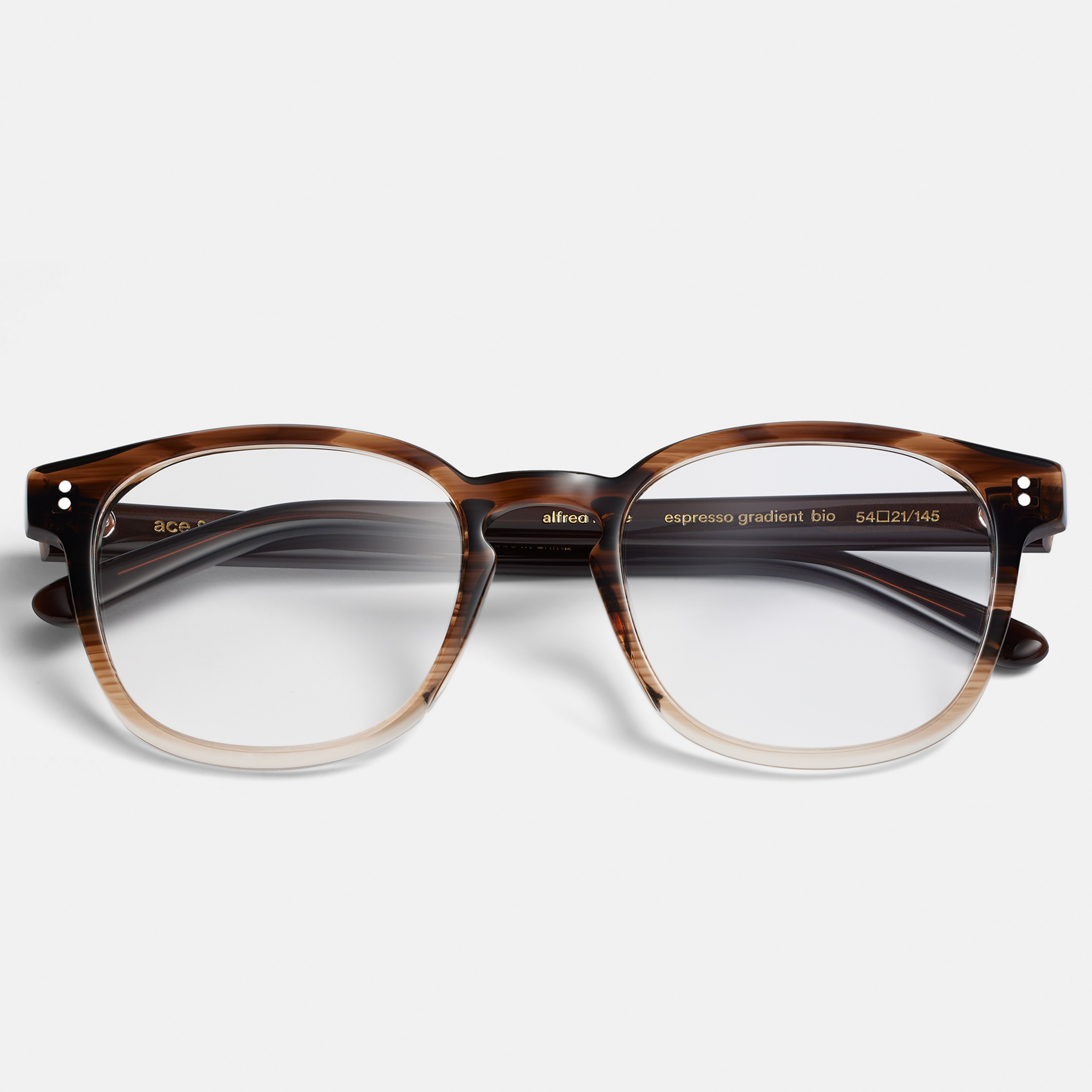 Ace & Tate Glasses | Square Acetate in Beige, Brown, Clear