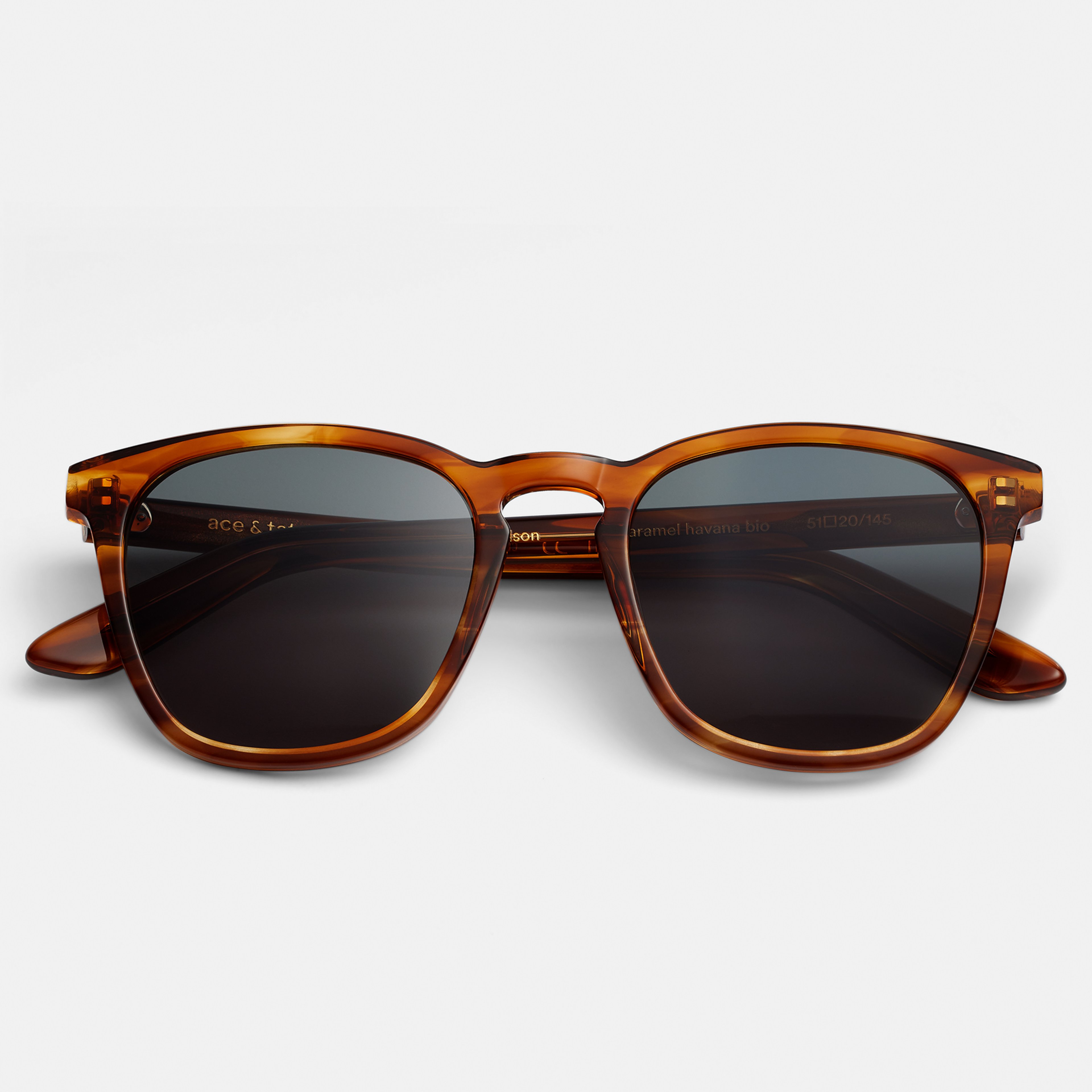 Ace & Tate Sunglasses | Square Acetate in Brown, Orange