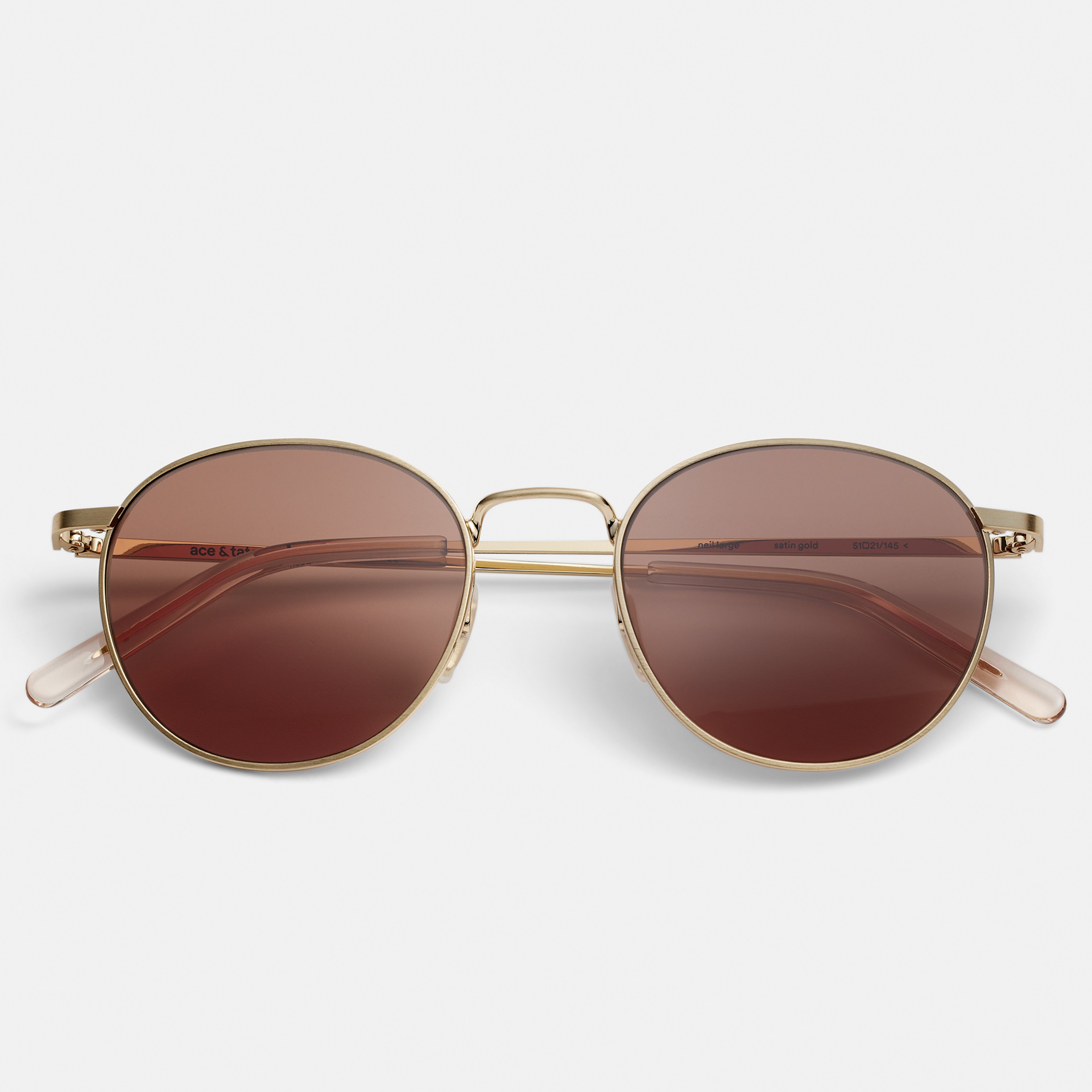 Ace & Tate Sunglasses | Round Metal in Gold