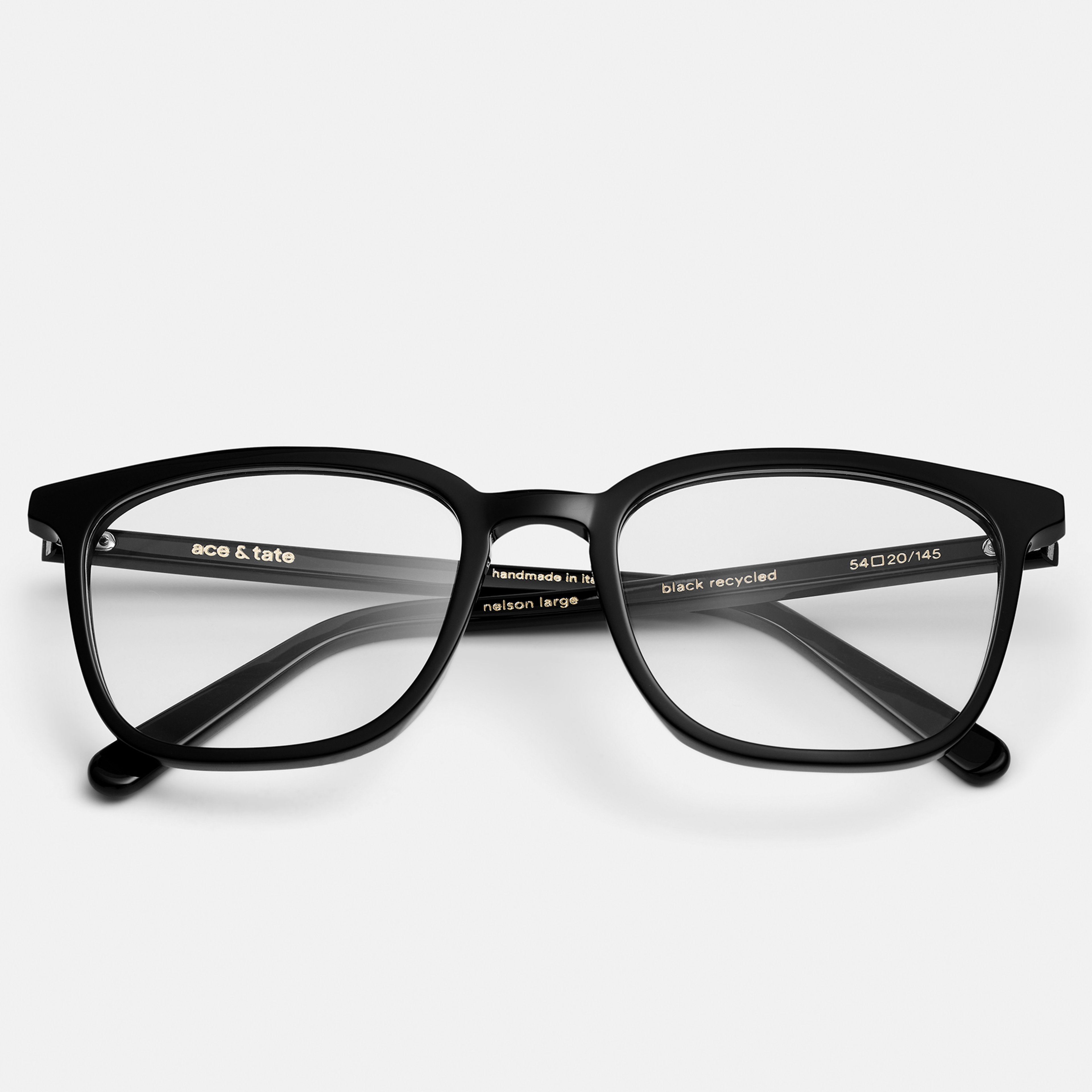 Ace & Tate Glasses | rectangle Acetate in Black