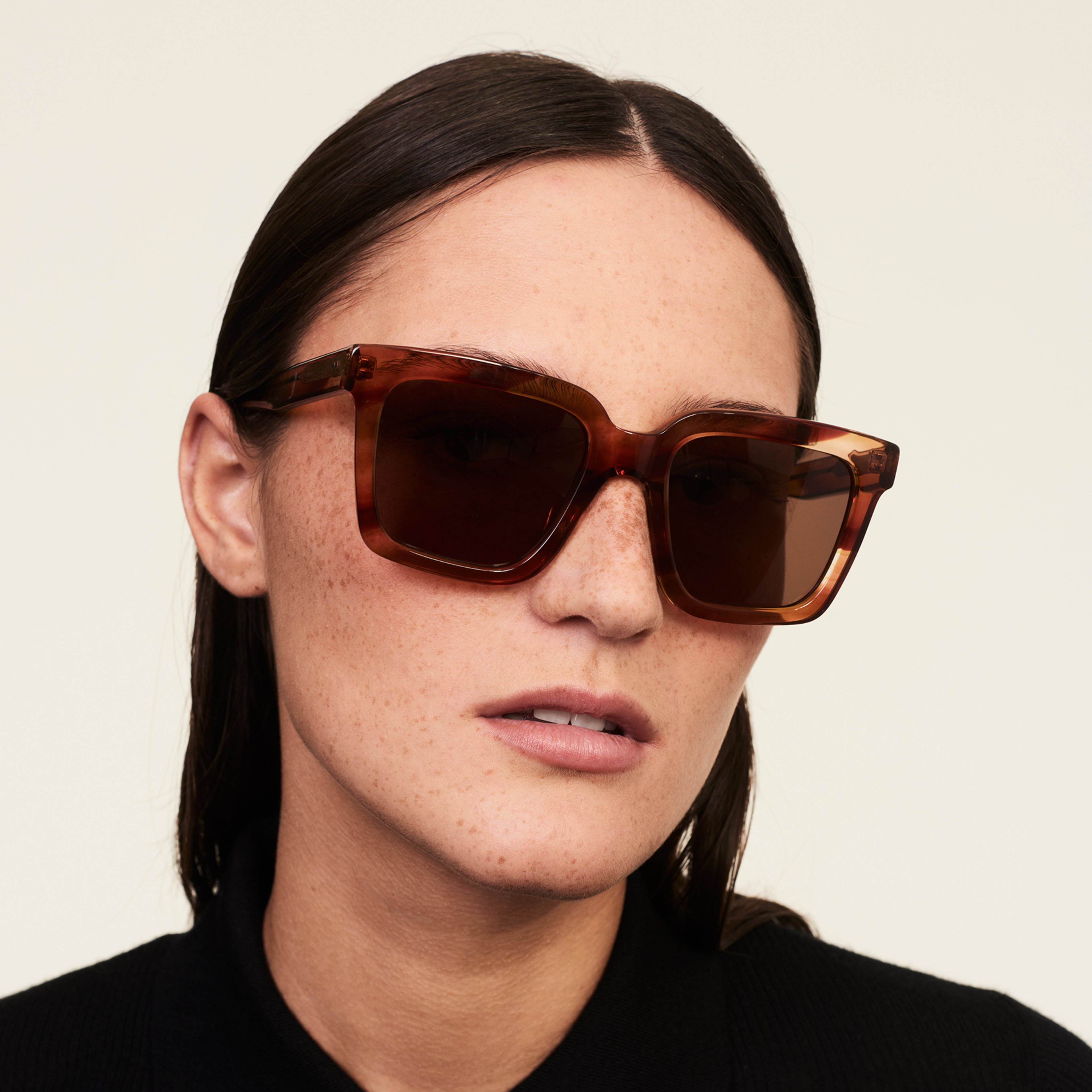 Ace & Tate Solaires |  Bio-acétate in Marron, Rouge