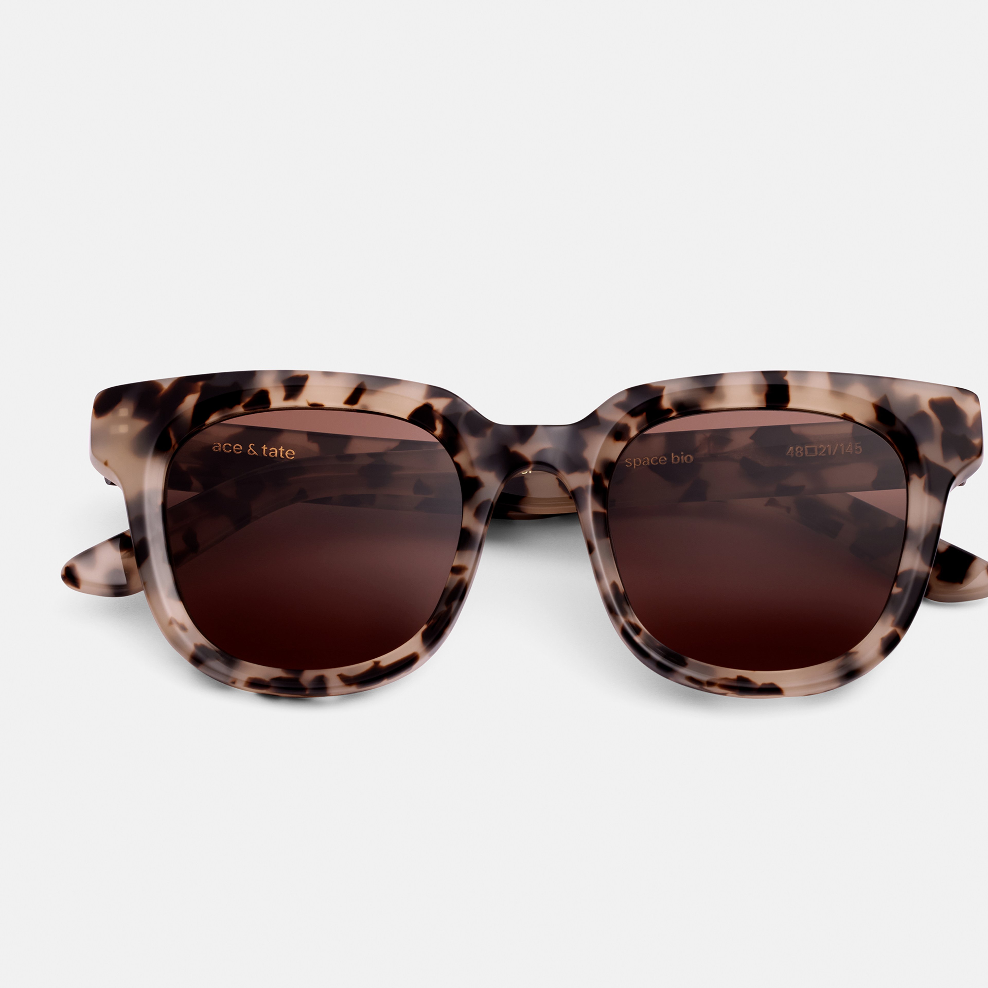 Ace & Tate Solaires | ronde Bio-acétate in Beige, Marron