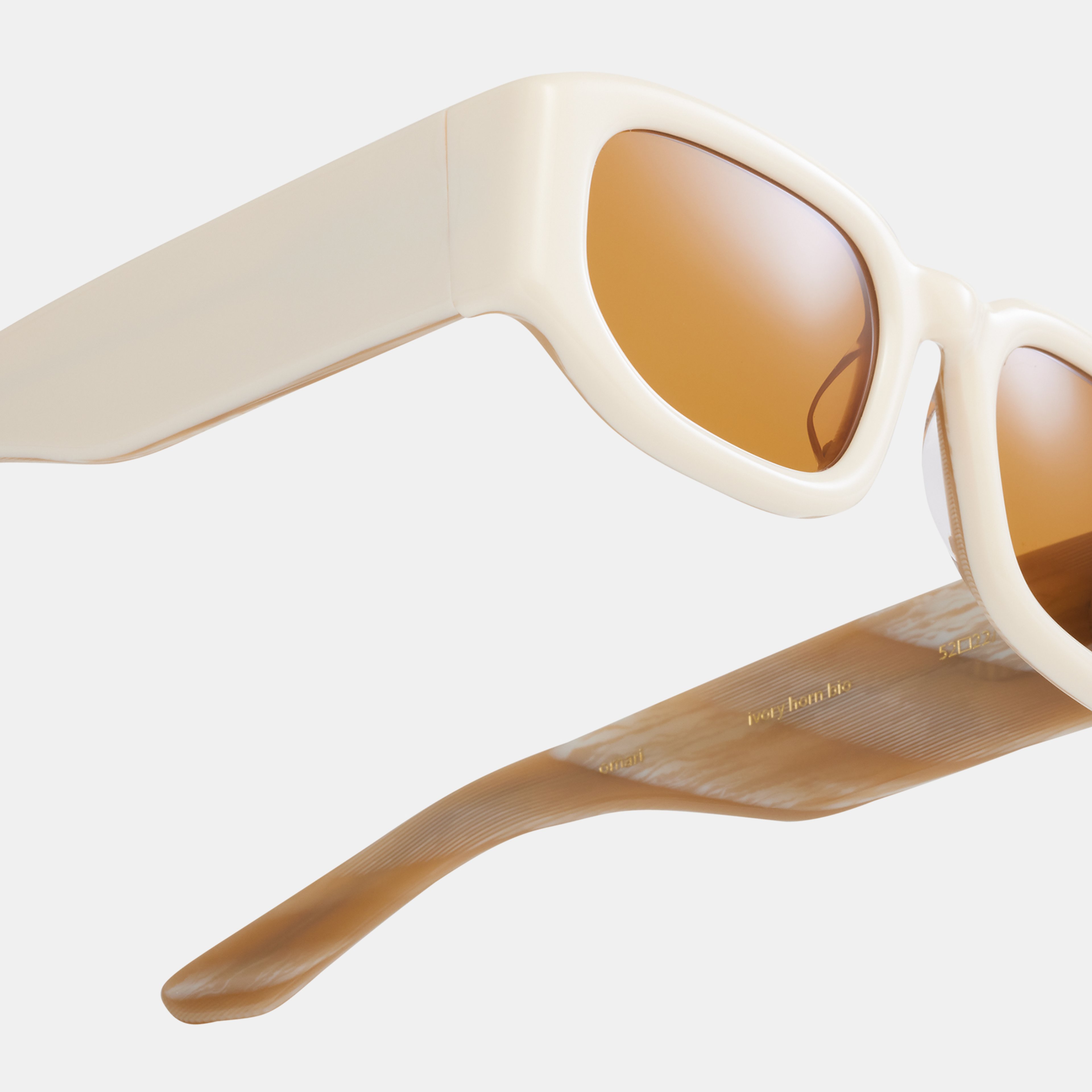 Ace & Tate Gafas de sol | rectangulares Acetato bío in Blanco
