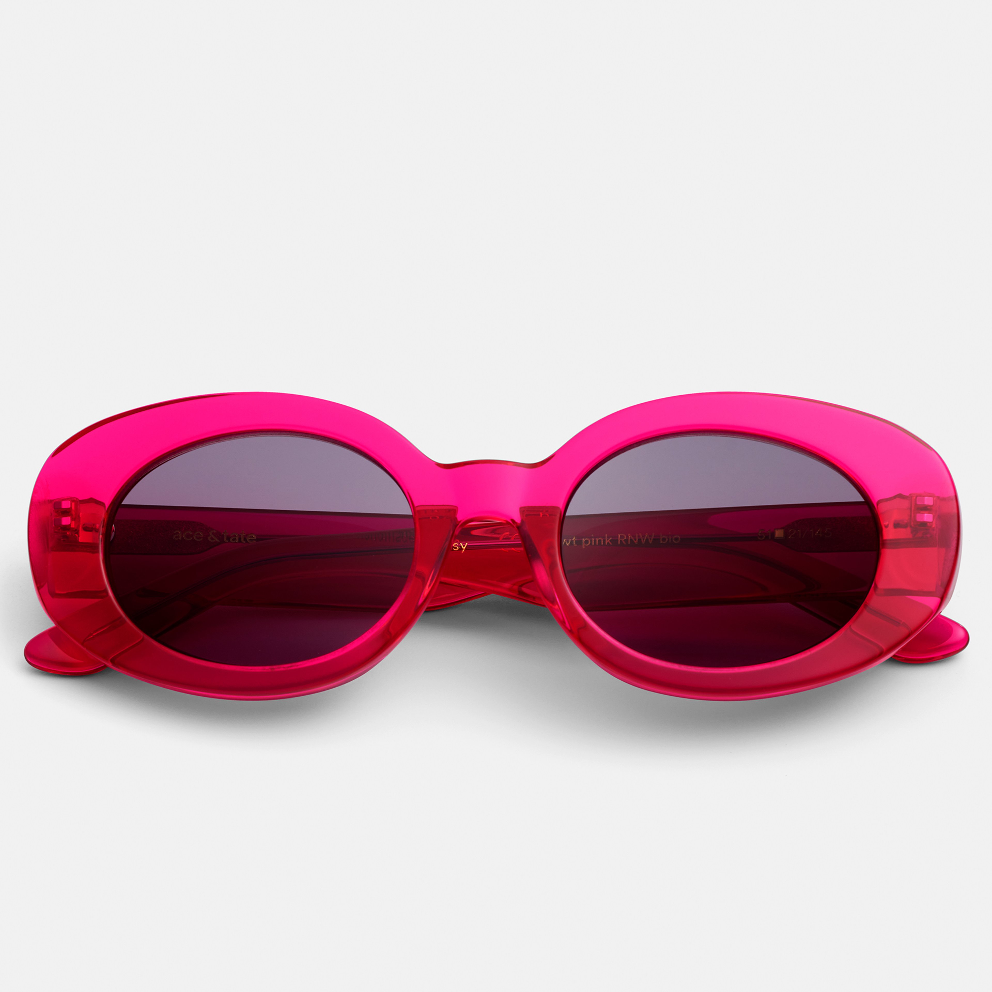 Ace & Tate Sunglasses | oval Renew bio acetate in Pink