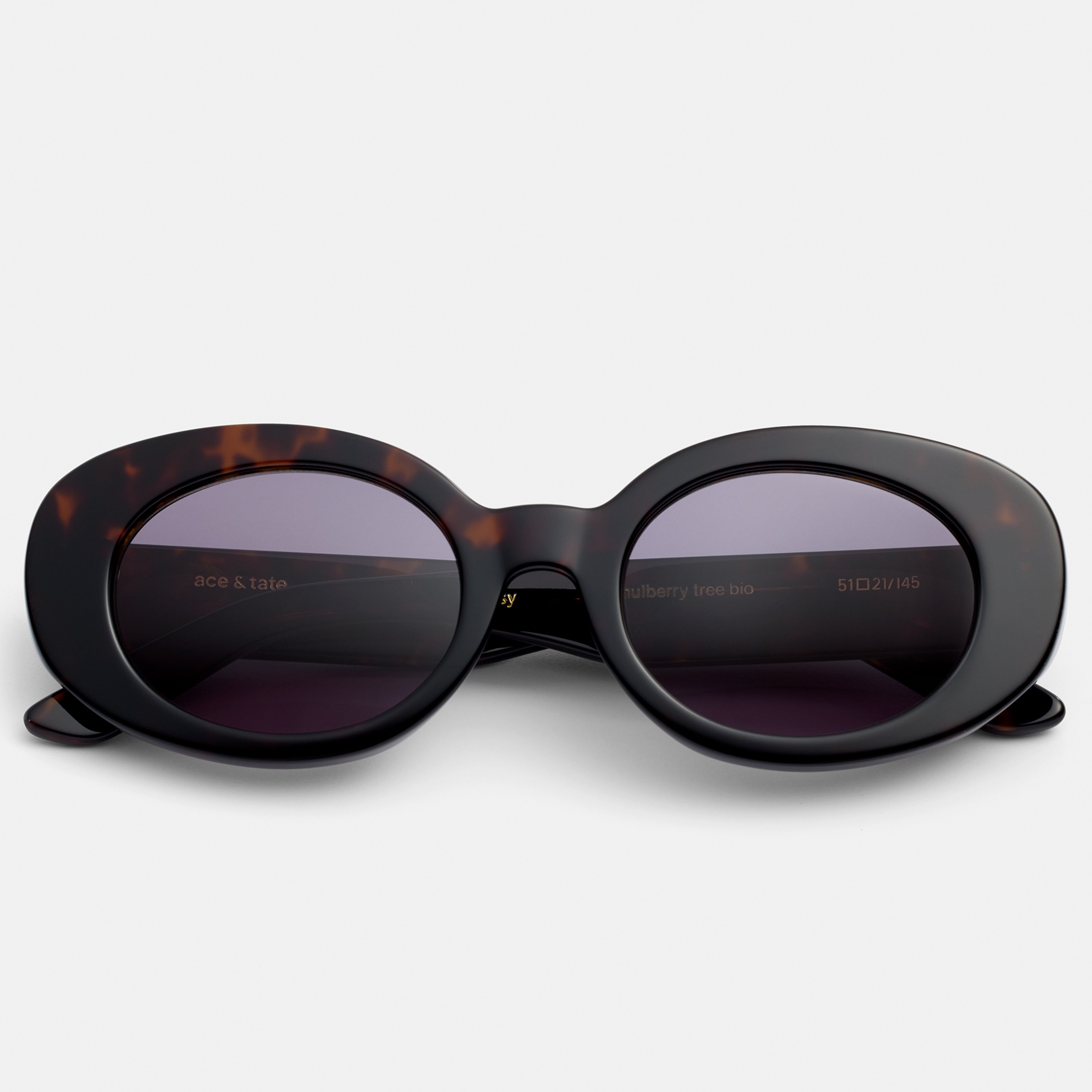 Ace & Tate Solaires | oval Bio-acétate in Marron