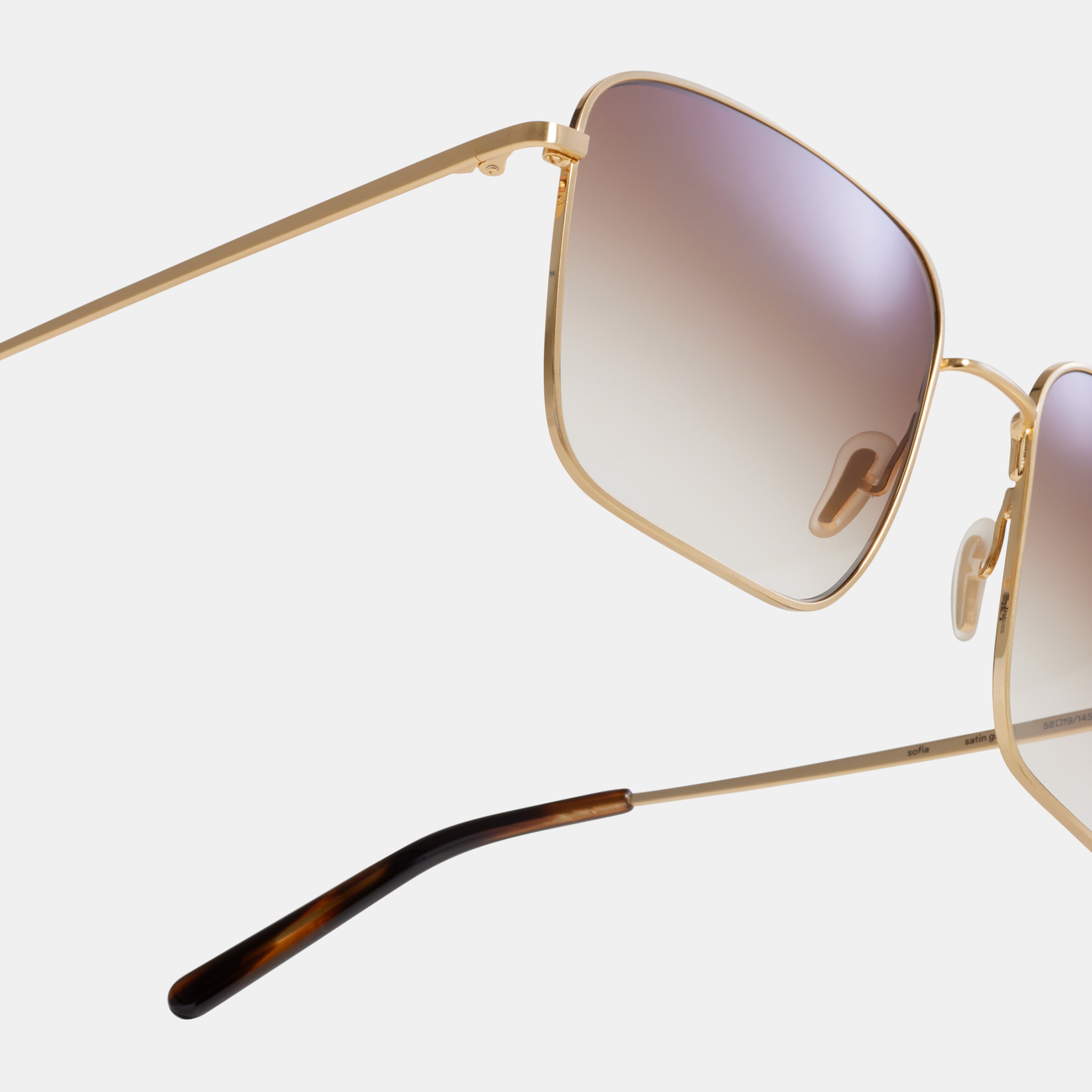 Ace & Tate Sunglasses | Square Metal in Gold
