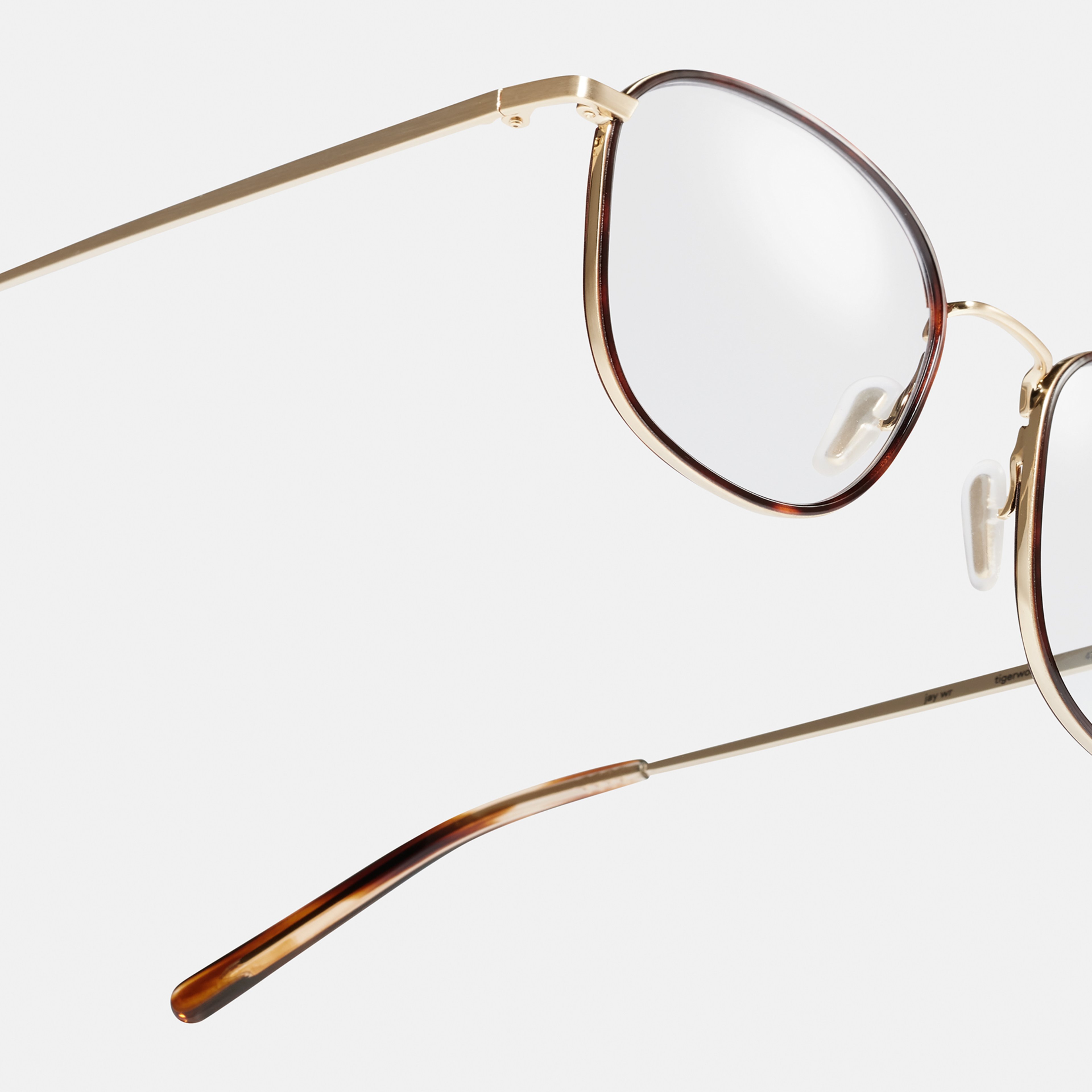 Ace & Tate Glasses | Square Metal in Brown, Yellow