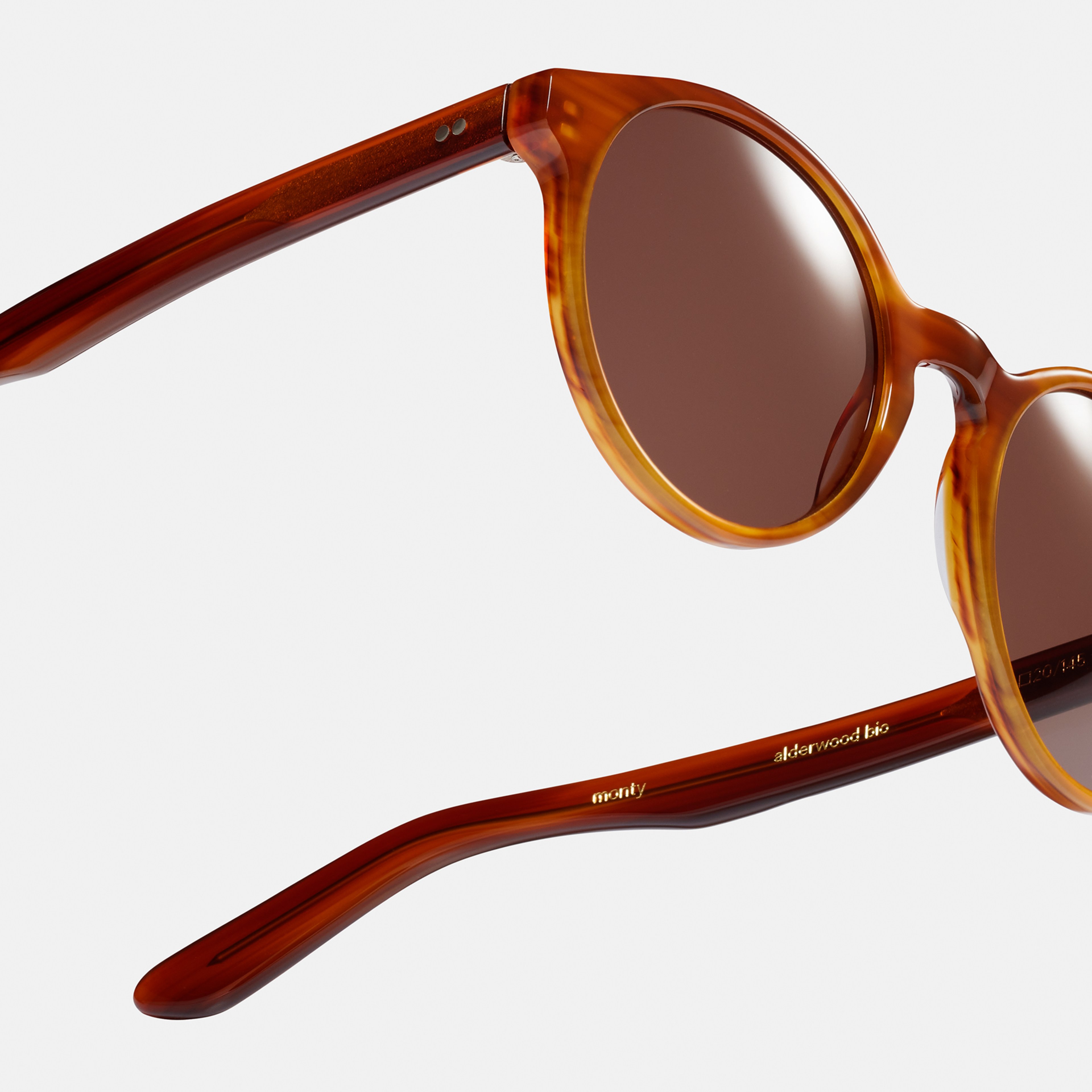 Ace & Tate Sunglasses | Round Acetate in Brown, Orange