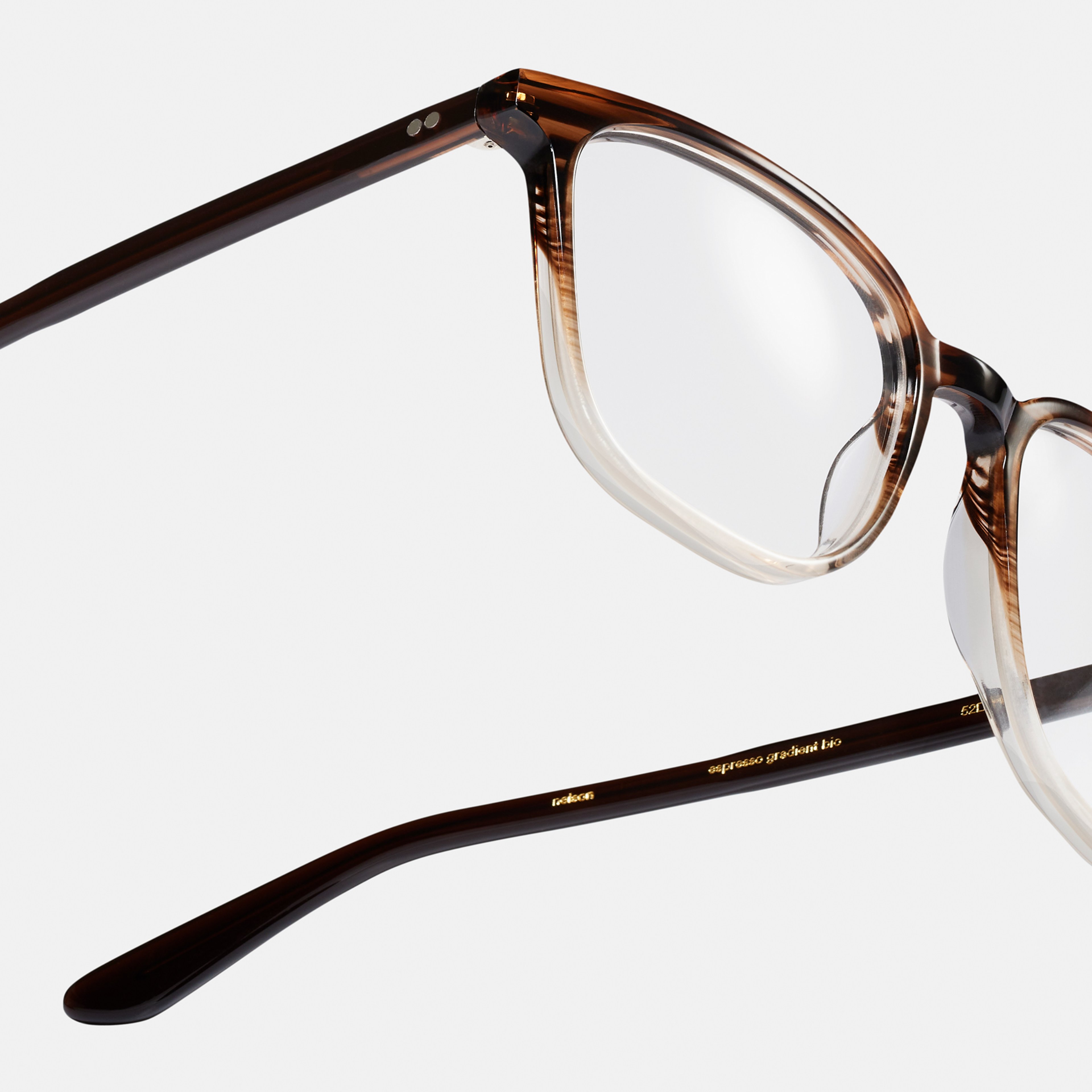 Ace & Tate Glasses | rectangle Acetate in Brown, Clear