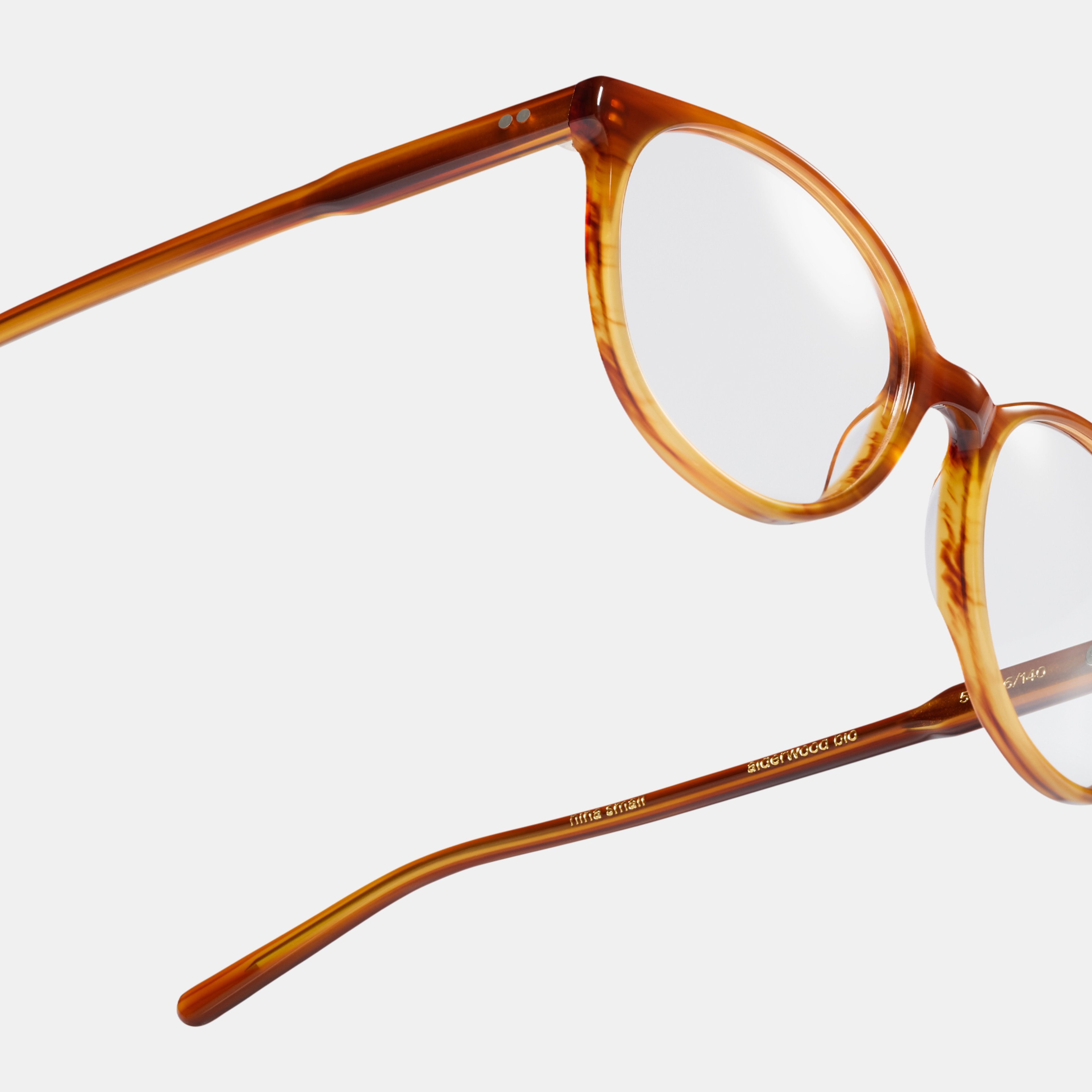 Ace & Tate Glasses | oval Acetate in Brown, Orange