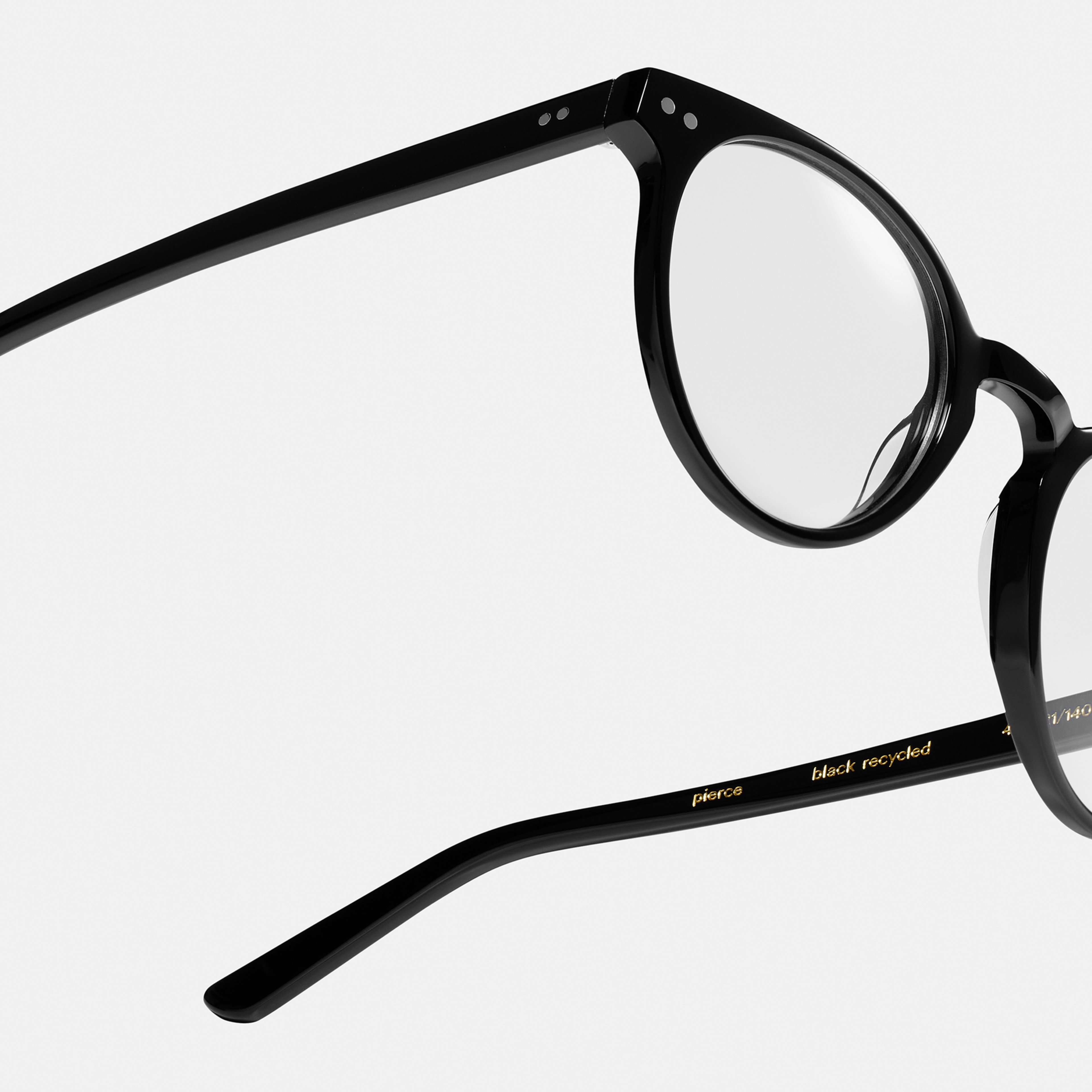 Ace & Tate Glasses | Round Acetate in Black