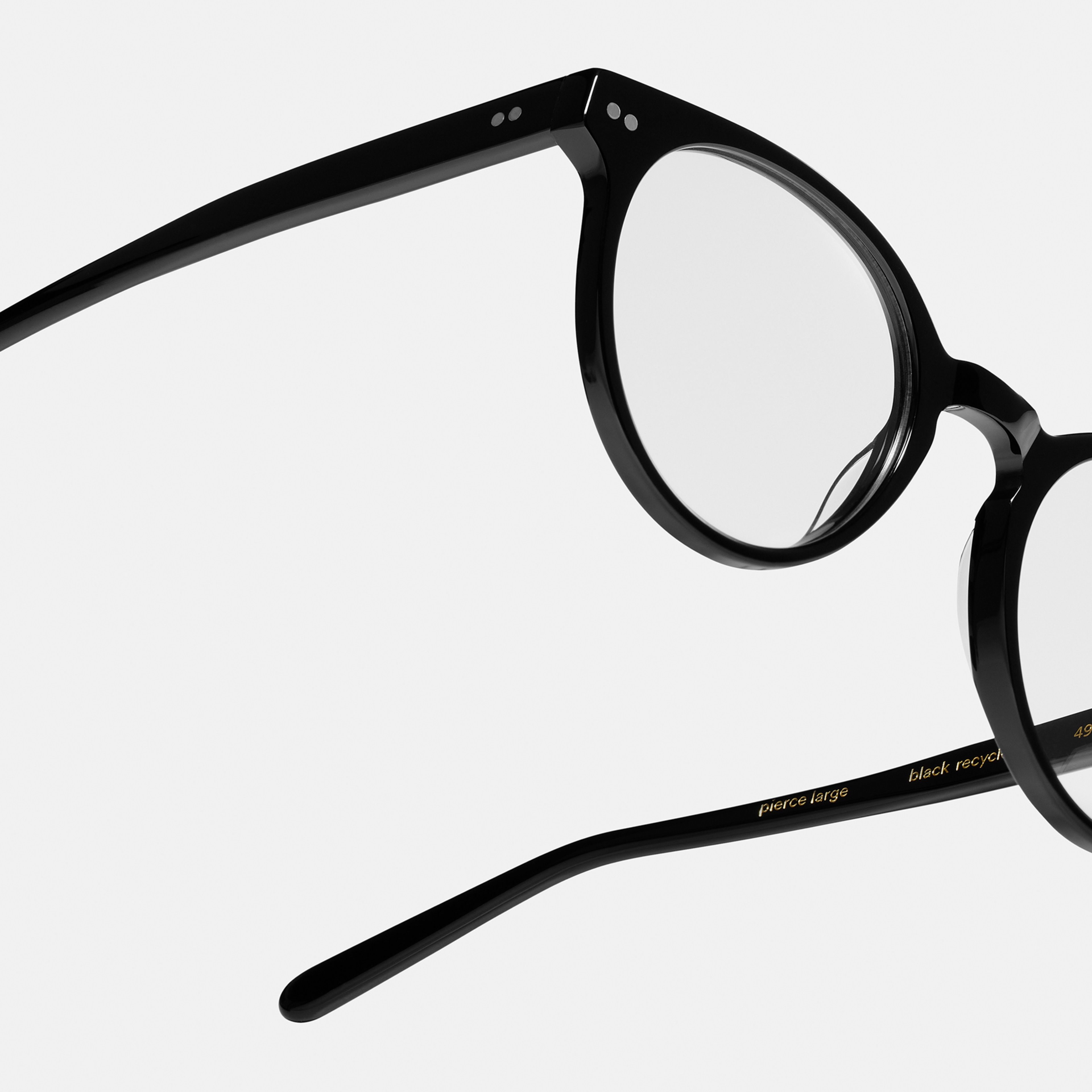 Ace & Tate Glasses | Round Acetate in Black