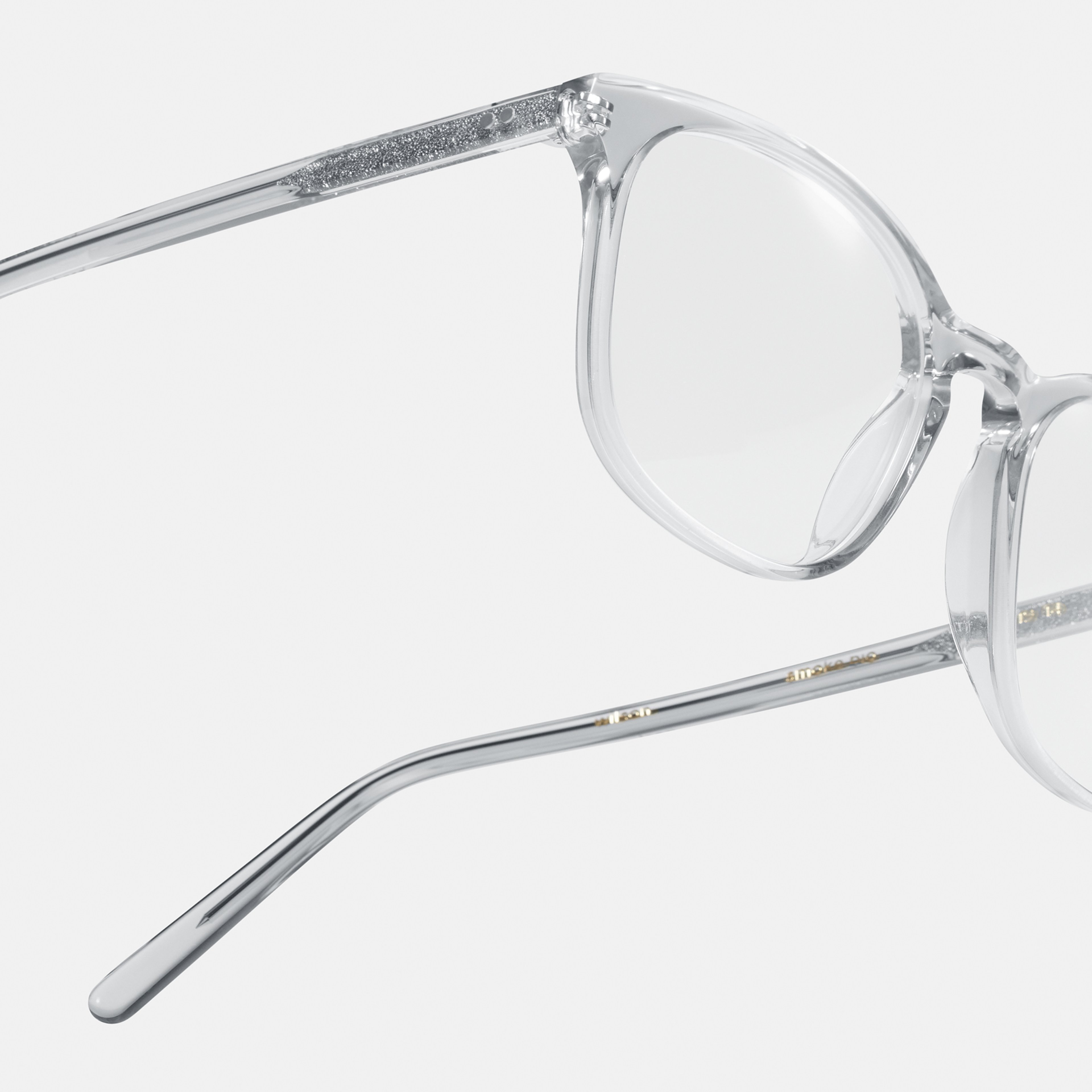 Ace & Tate Glasses | Square Acetate in Clear, Grey