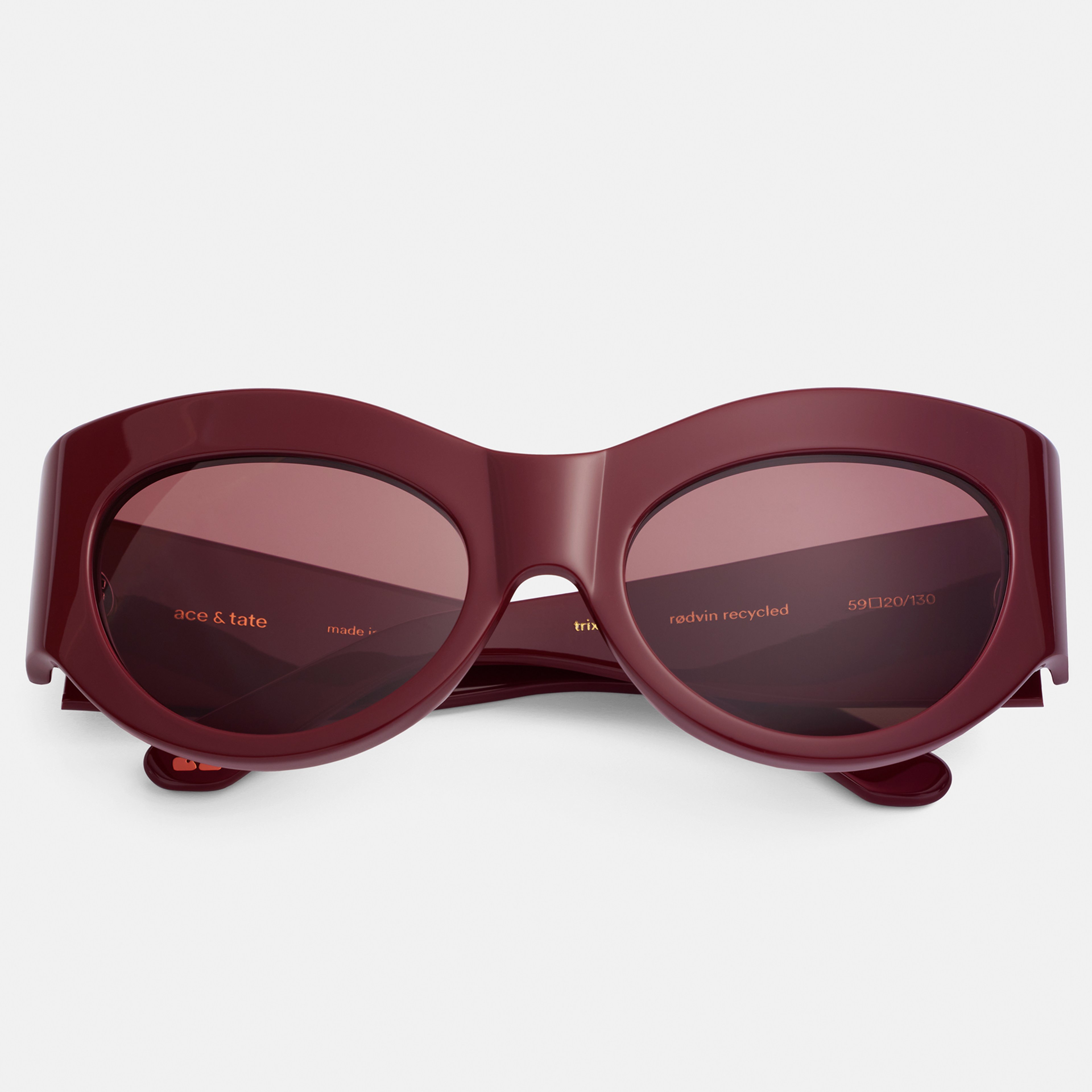 Ace & Tate Sunglasses | oval Recycled in Purple, Red