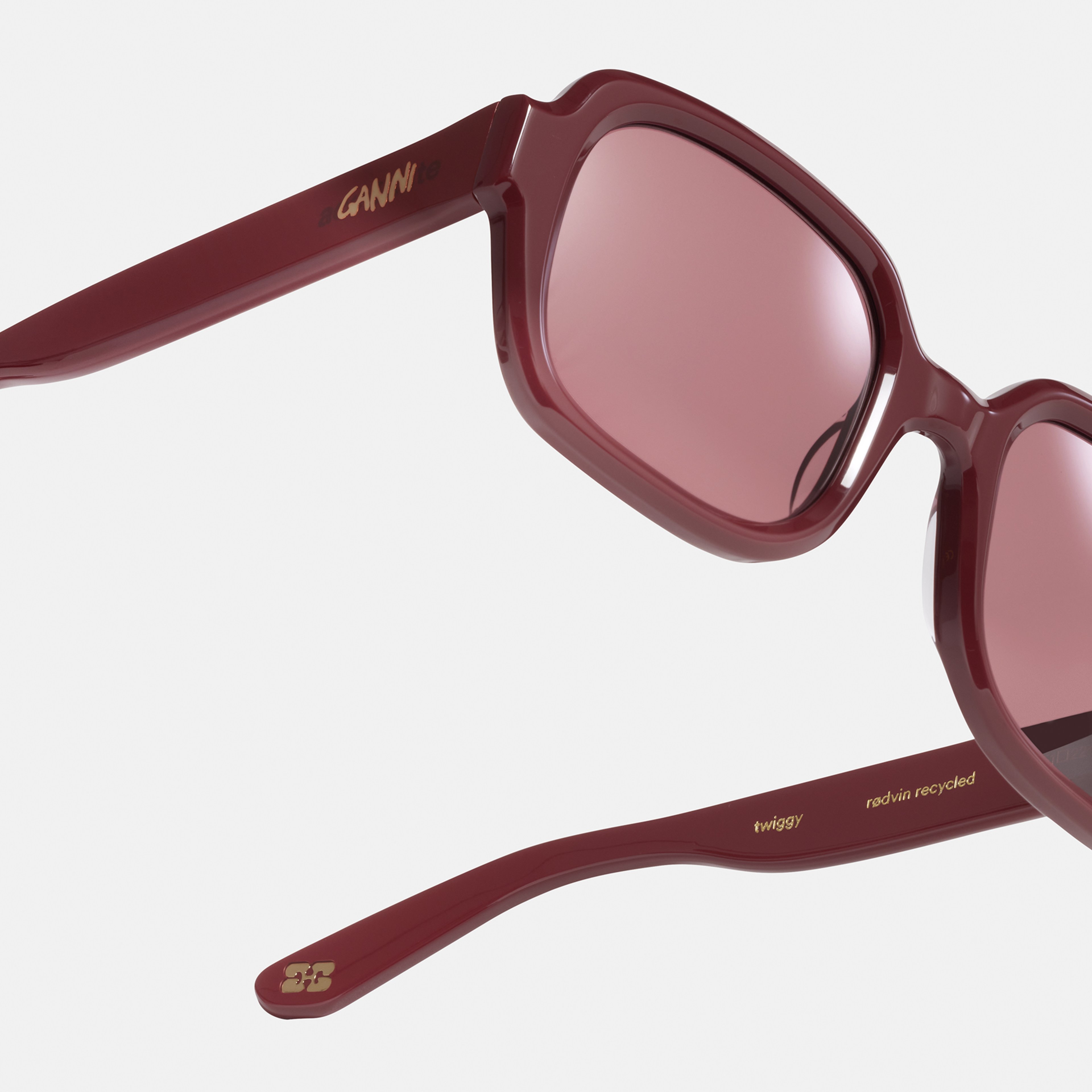 Ace & Tate Solaires | carrée Acétate in Violet, Rouge