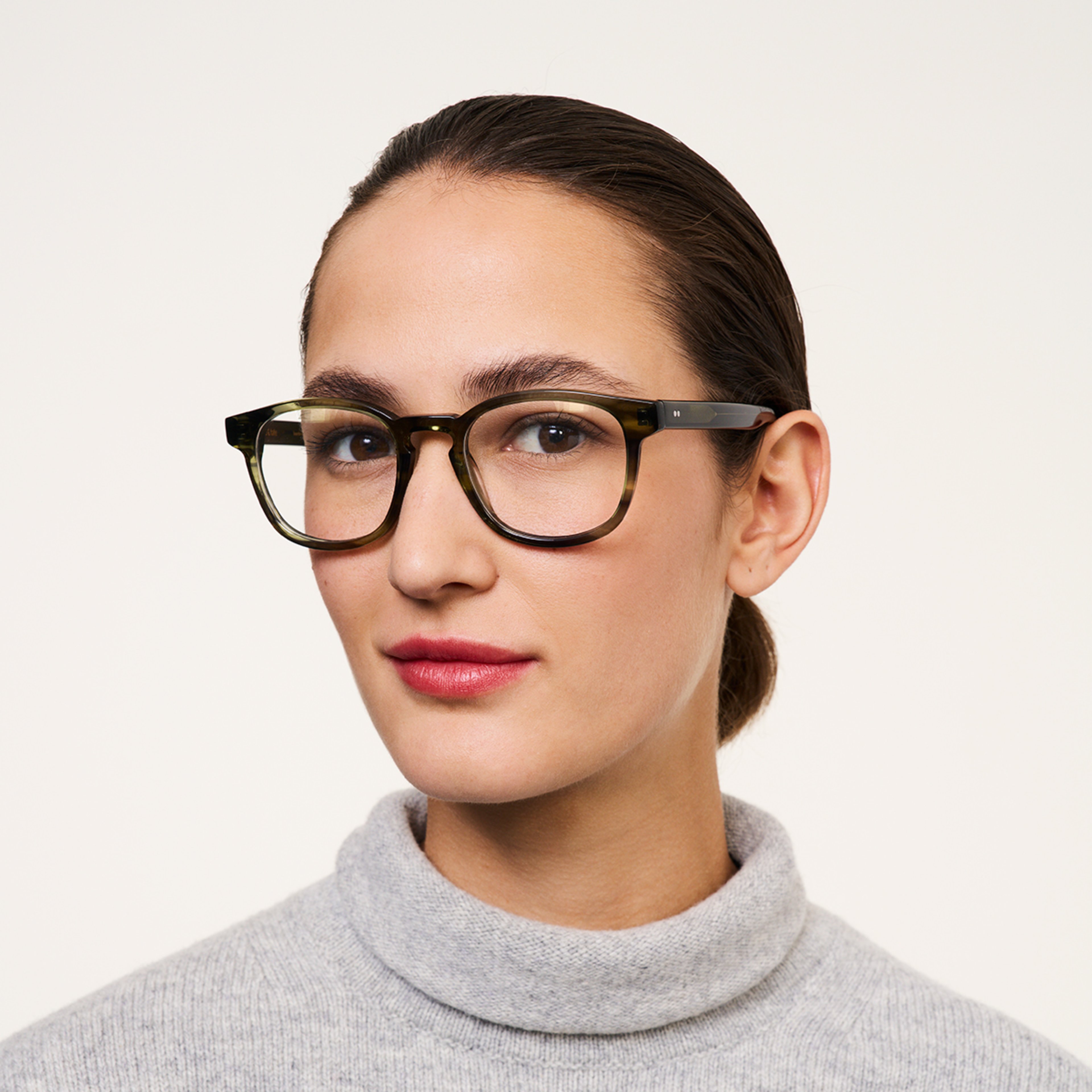 Ace & Tate Glasses | Square Acetate in Green