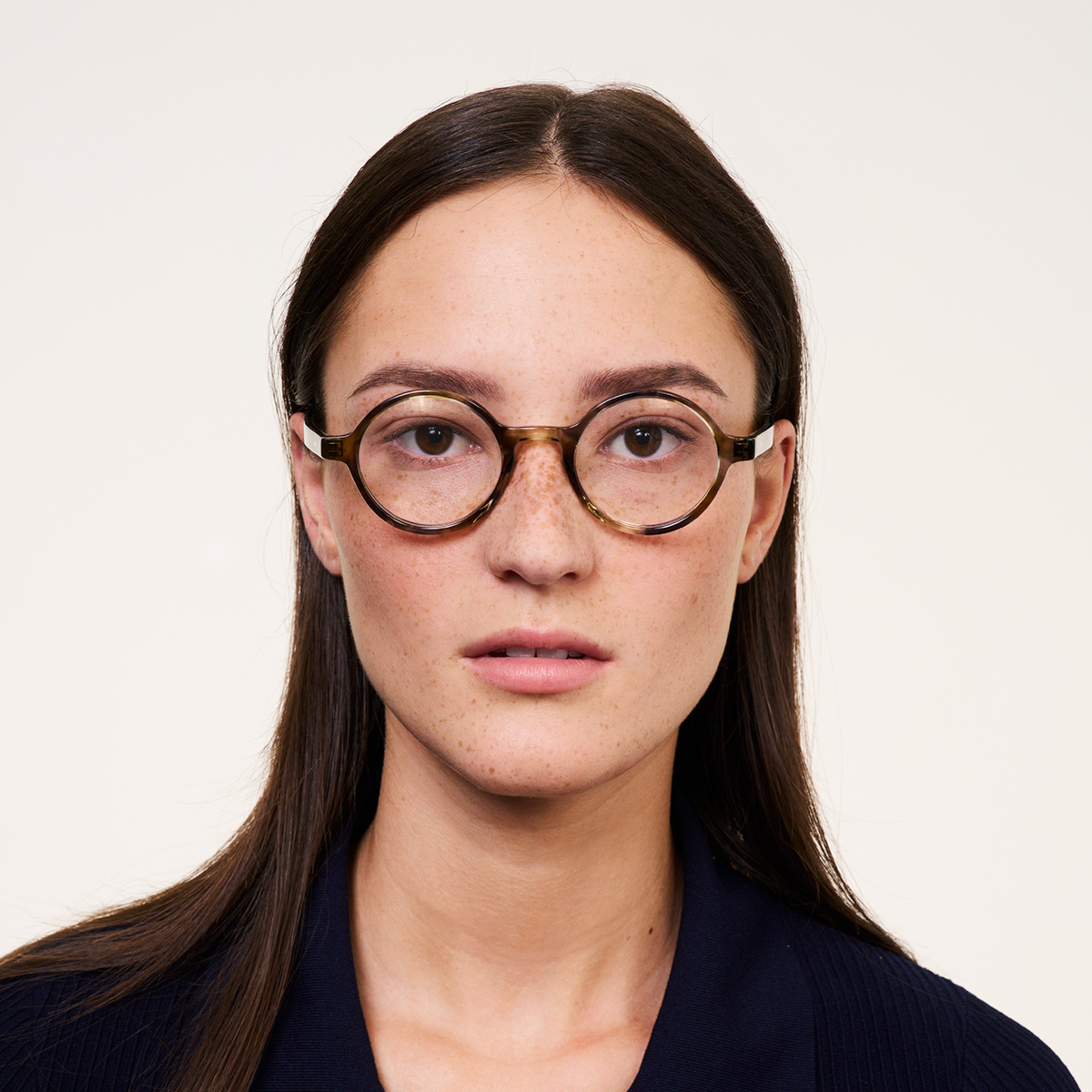 Ace & Tate Glasses | Round Bio acetate in Grey