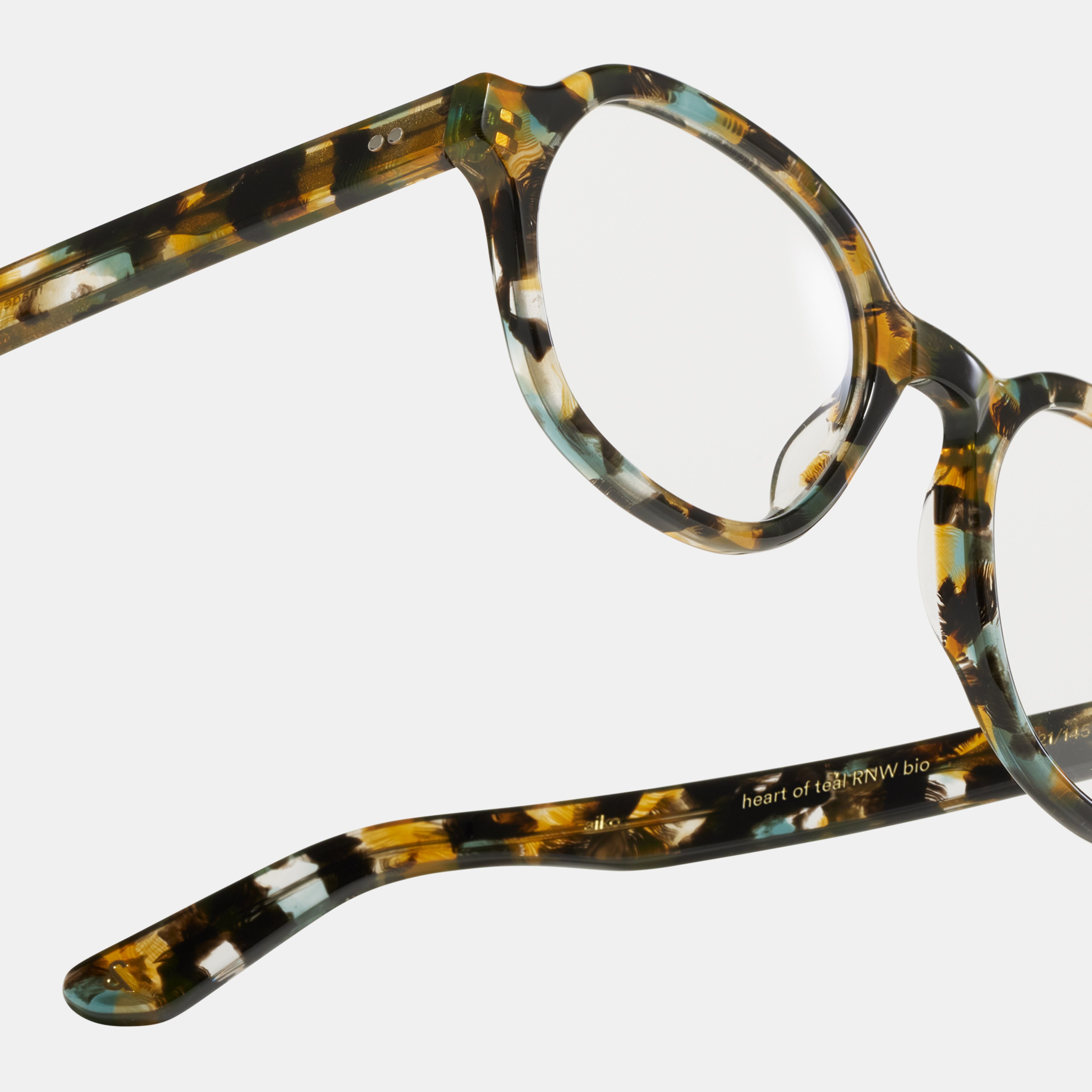 Ace & Tate Glasses | oval Renew bio acetate in Black, Blue, Yellow