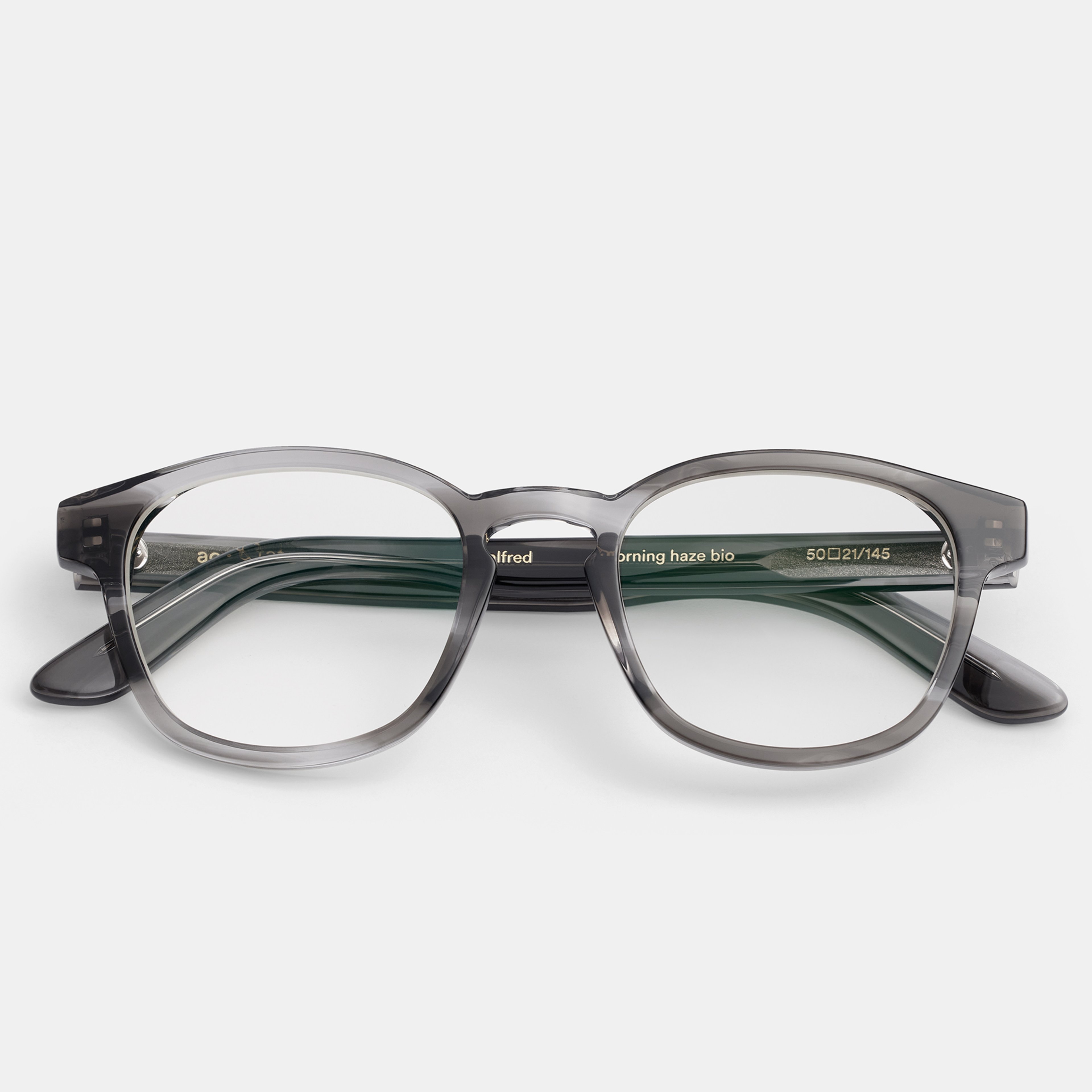 Ace & Tate Glasses | Square Bio acetate in Grey