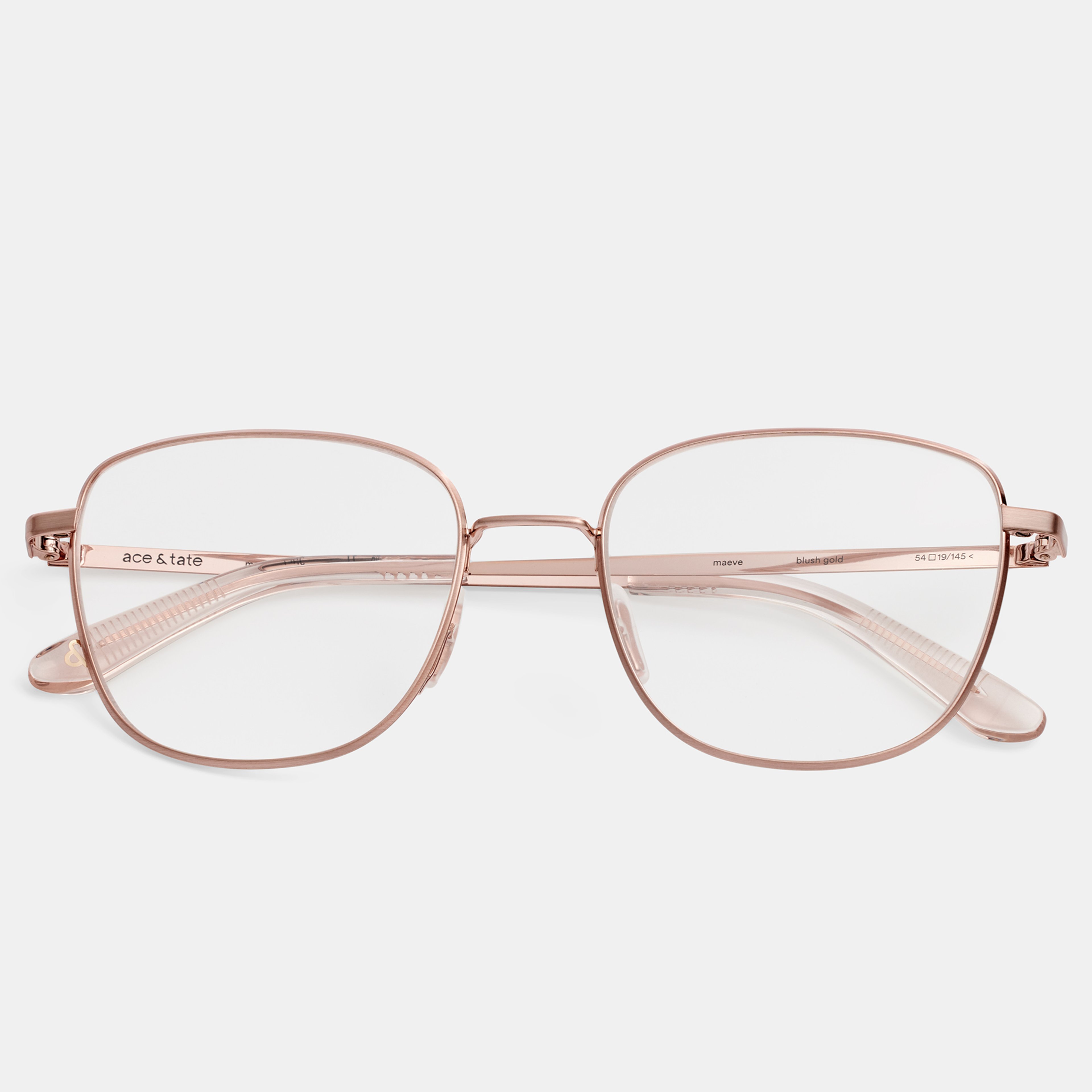 Ace & Tate Glasses | Square Metal in Pink