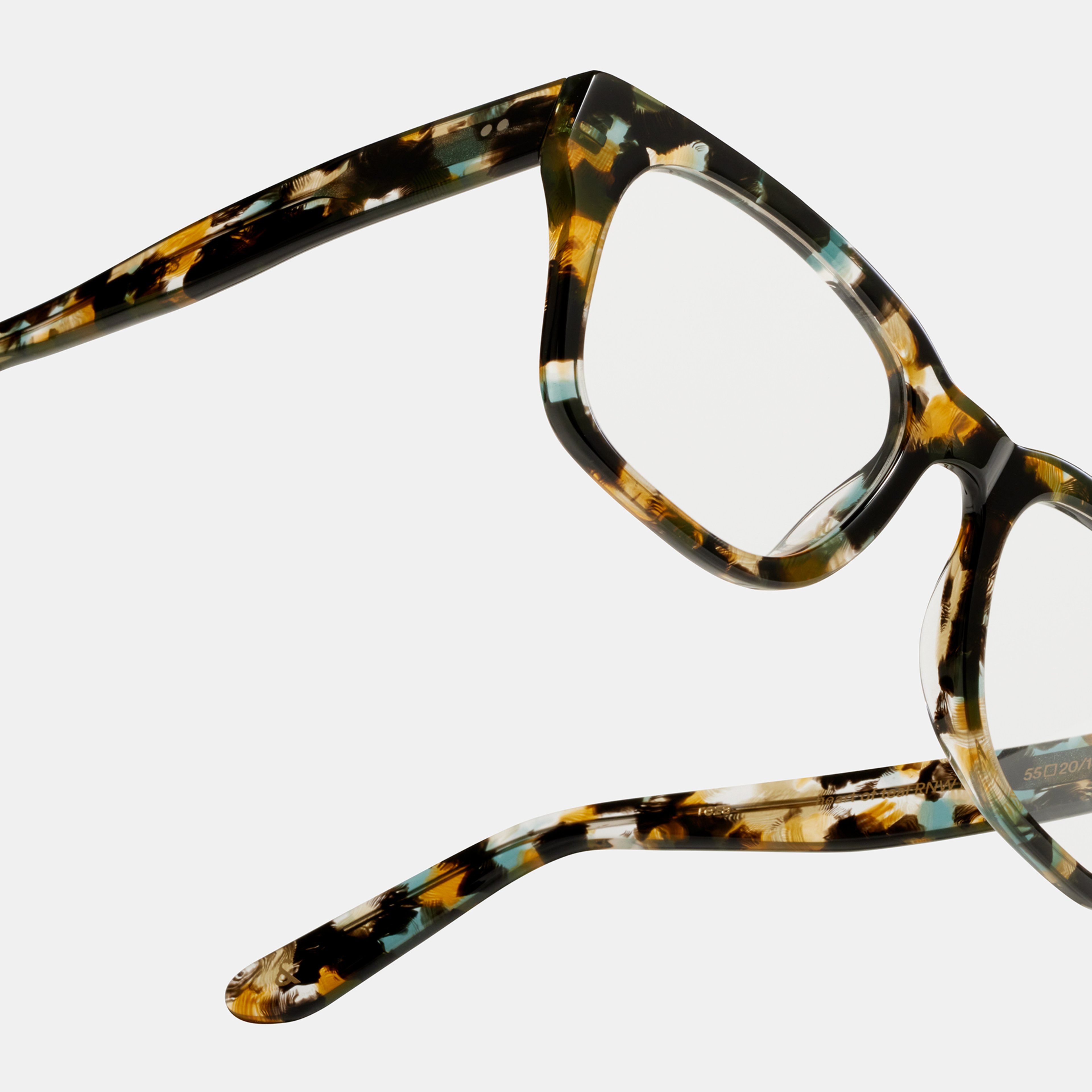 Ace & Tate Glasses | rectangle Renew bio acetate in Grey